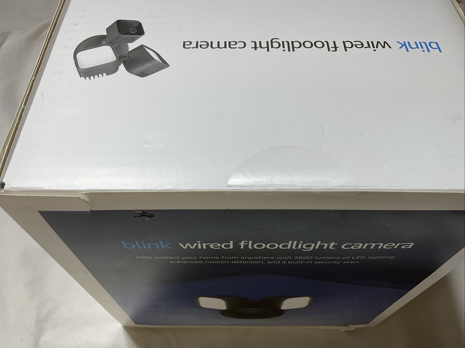 Blink Wired Floodlight Smart security camera 2600 lumens HD Black DAMAGEDBOX G9