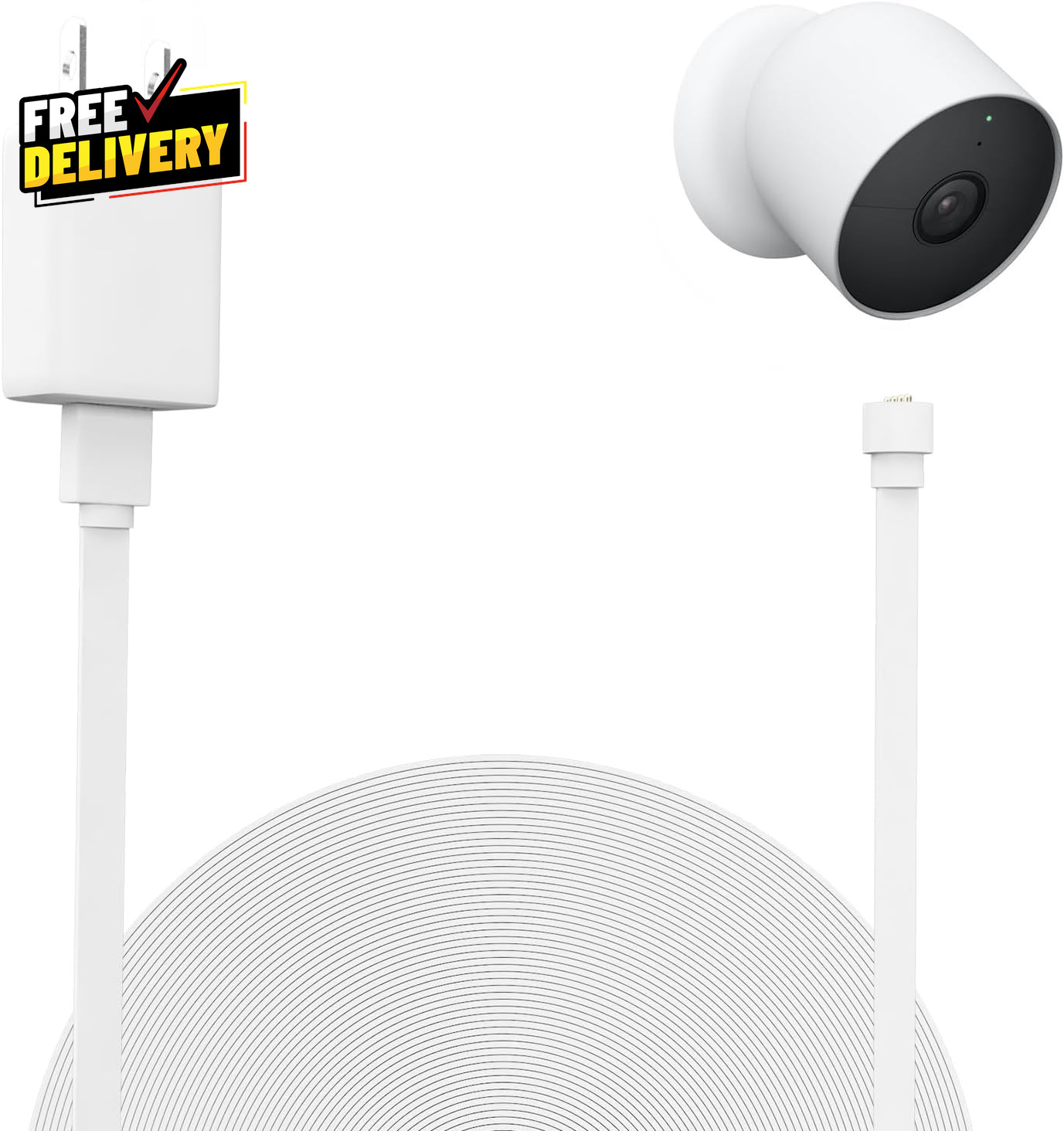 32.8Ft/10M Power Cord Cable Compatible with Google Nest Cam Outdoor or Indoor