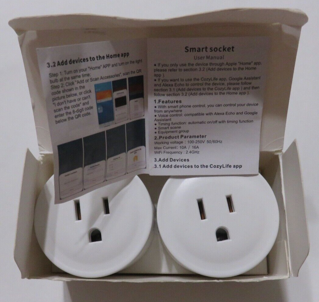 Smart Plug 2PCS WiFi Plug Outlet NEW in Box!!! US SELLER!!!
