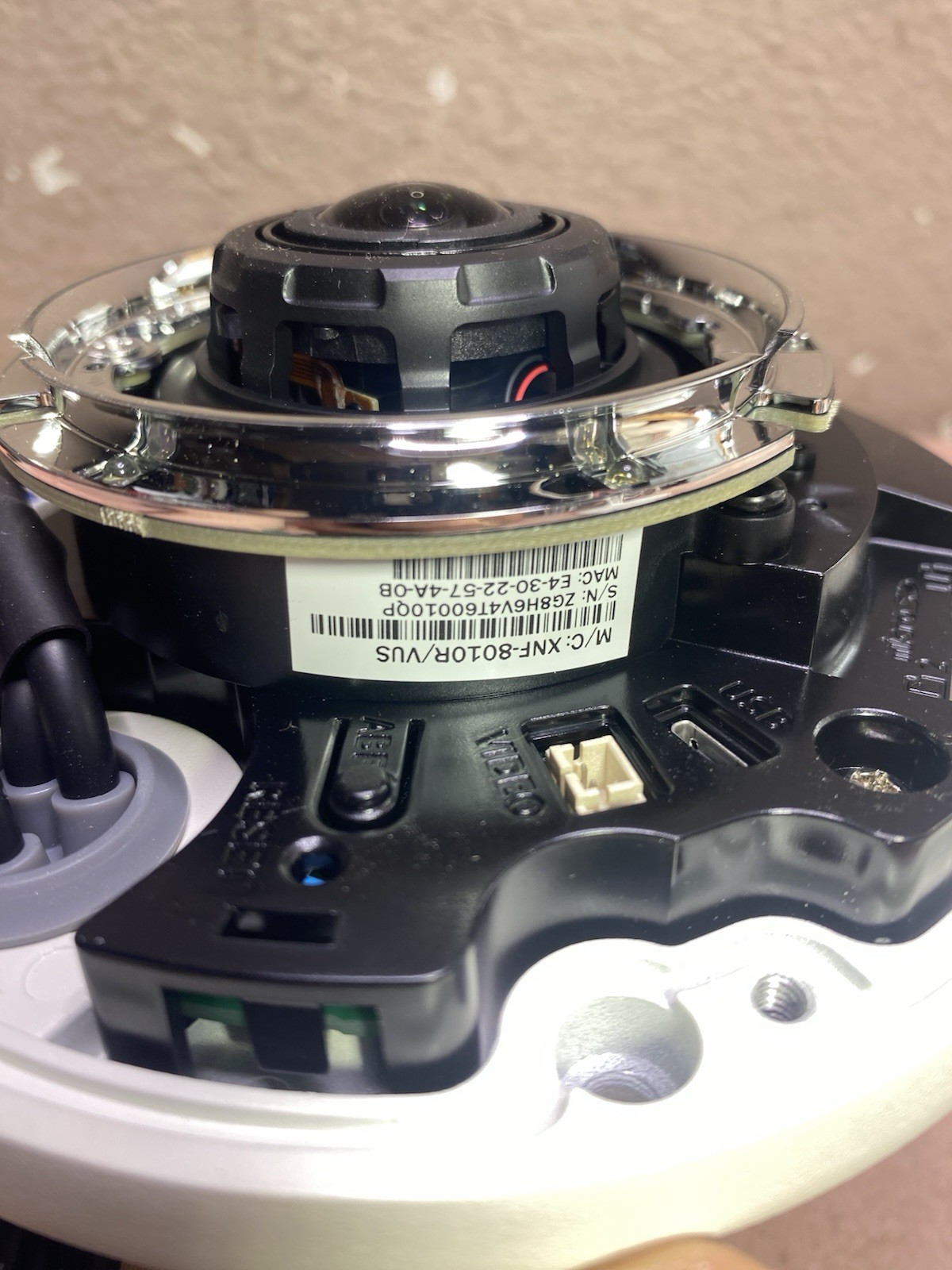 Wisenet XNF-8010R 6MP Indoor Fisheye Dome Camera with 360°