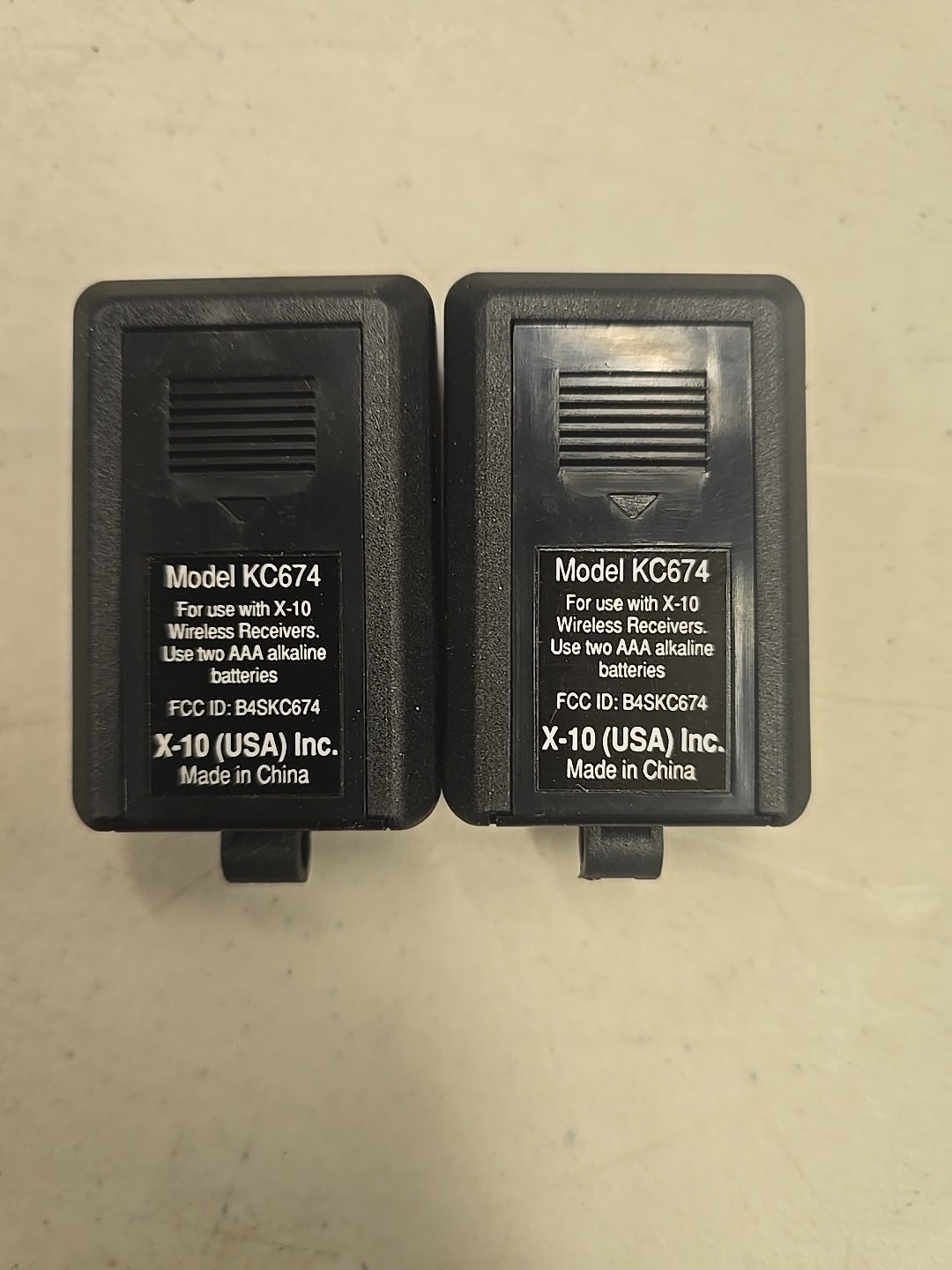 TWO X10 WIRELESS REMOTE CONTROLS KC674