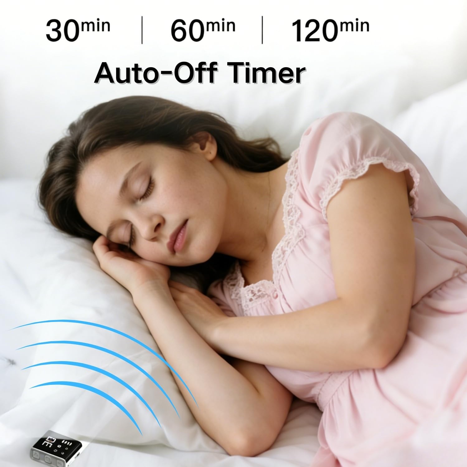 Pillow Speaker for Sleeping, Bone Conduction Under Black