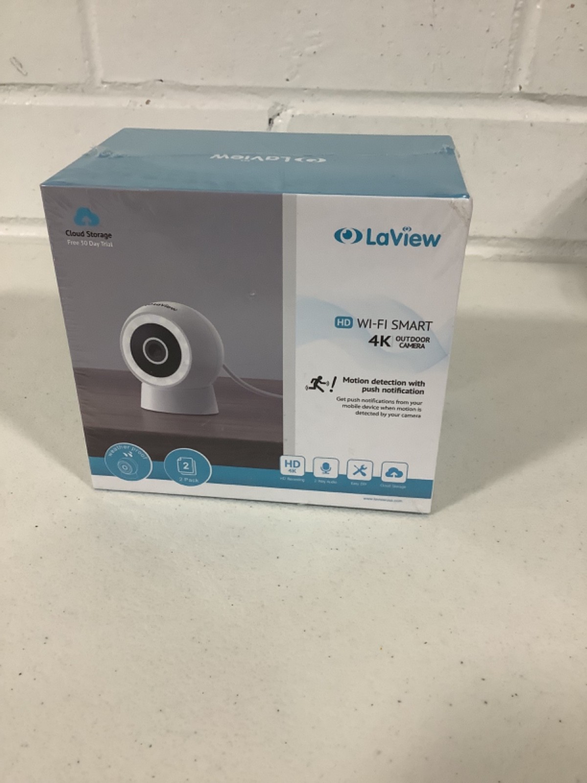 LaView Wi-Fi Smart Security Cameras 2 pack- 8MP, Waterproof, Outdoor