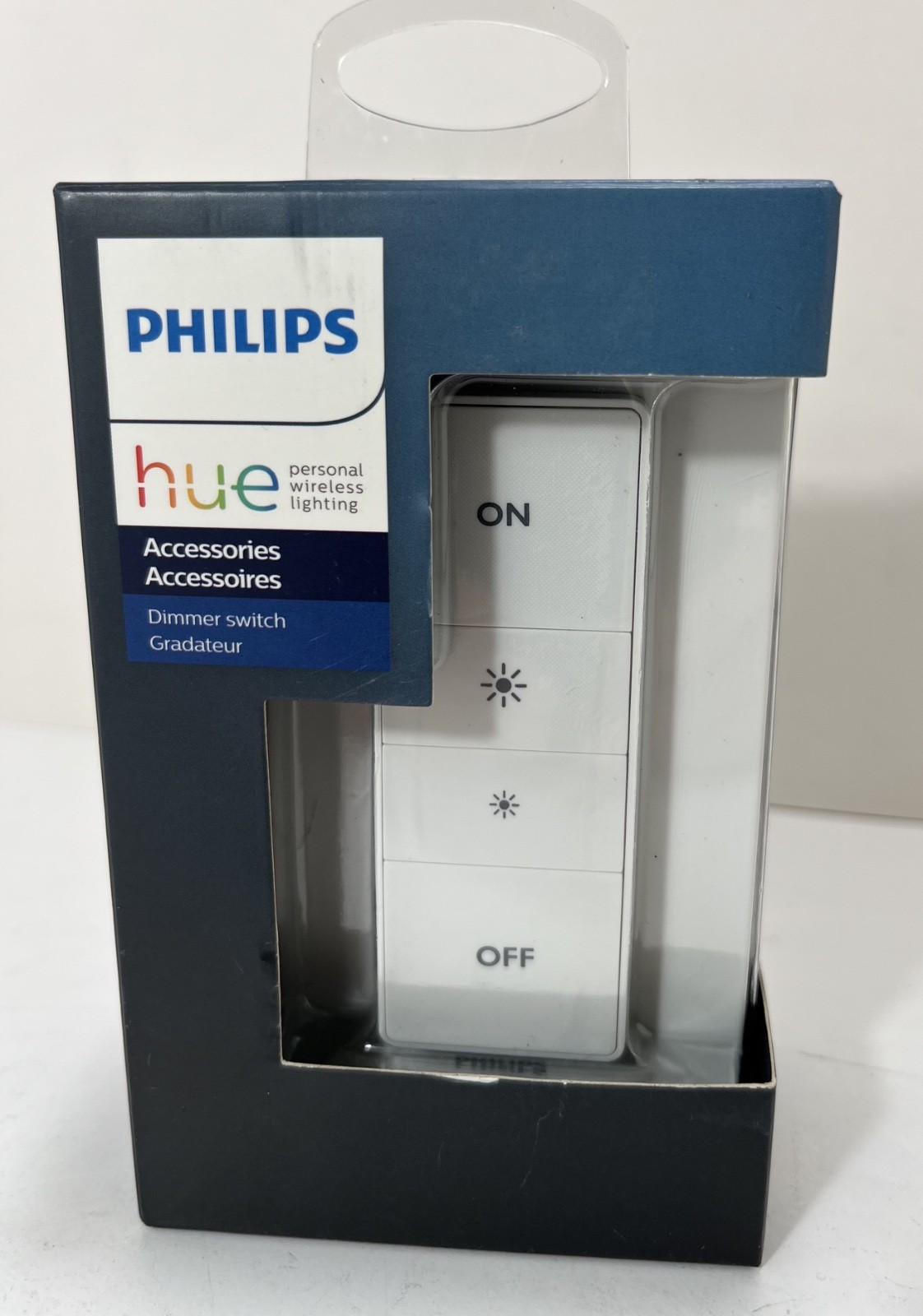PHILIPS Hue Smart Wireless DIMMER SWITCH 473371 Remote, White, Battery-Powered