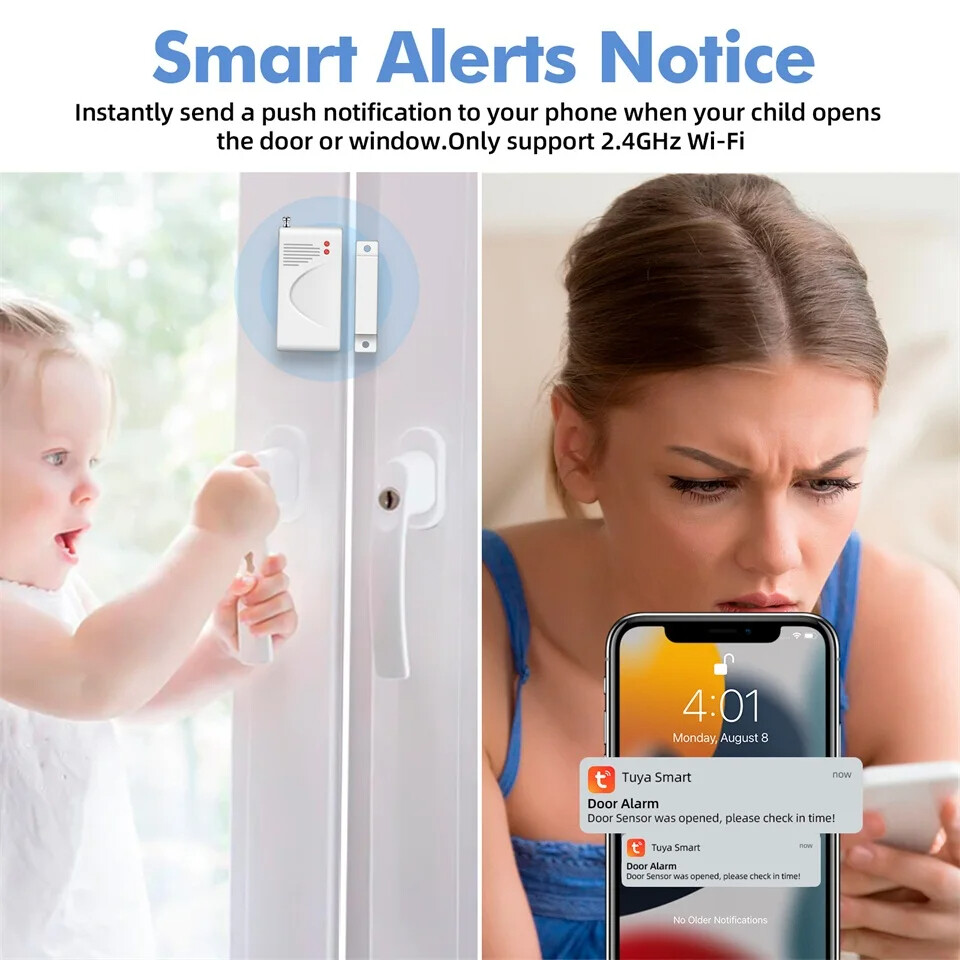 Siren Home Security Tuya Smart WiFi 120dB Loudly Speaker Alarm System Burglar US