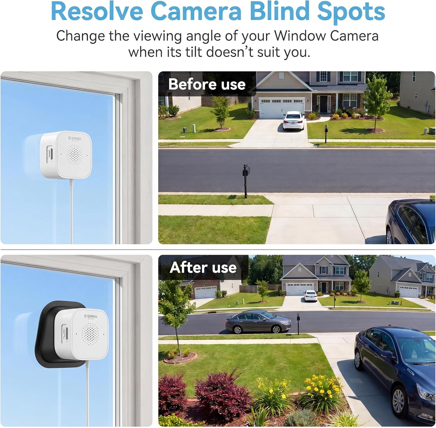 2 Pack Angled Window Camera Mount, 18° Angle Adapter for Most Magnetic Window Se