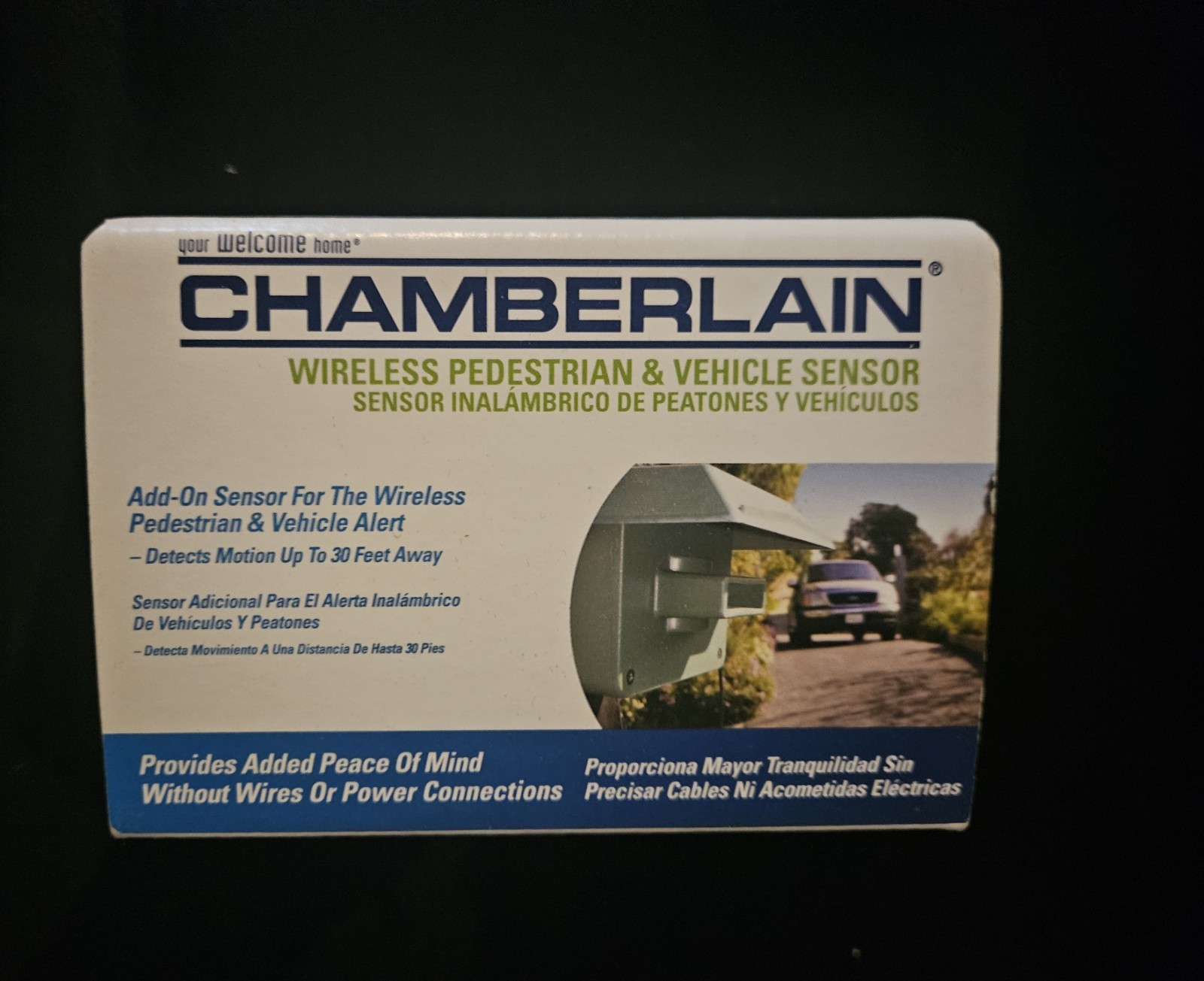 Chamberlain Wireless Pedestrian & Vehicle Sensor PIR2300R New In Box