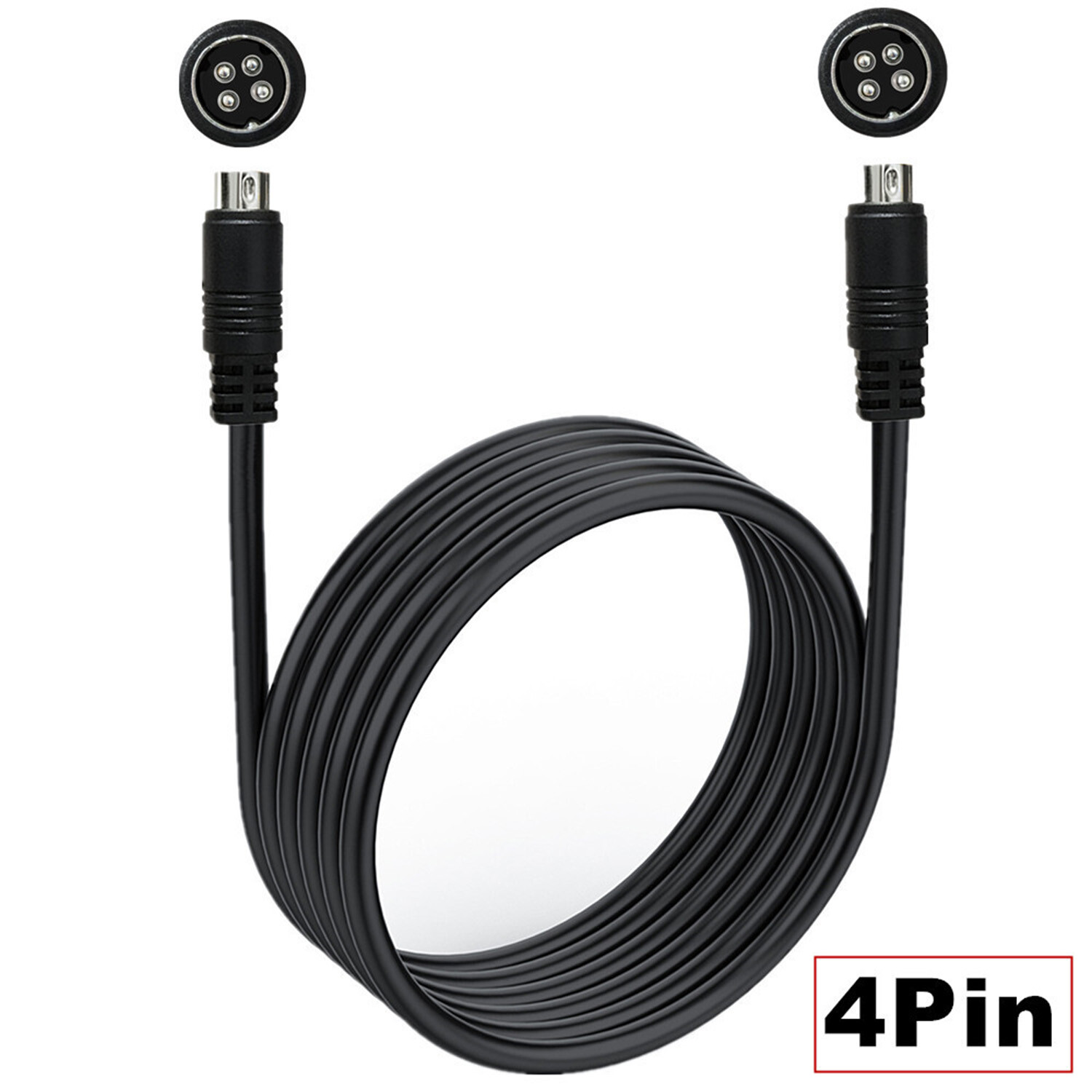 Power DIN 4 Pin Cable Male to Male Power AC/DC MD Din 4 PIN Audio Speaker Cord