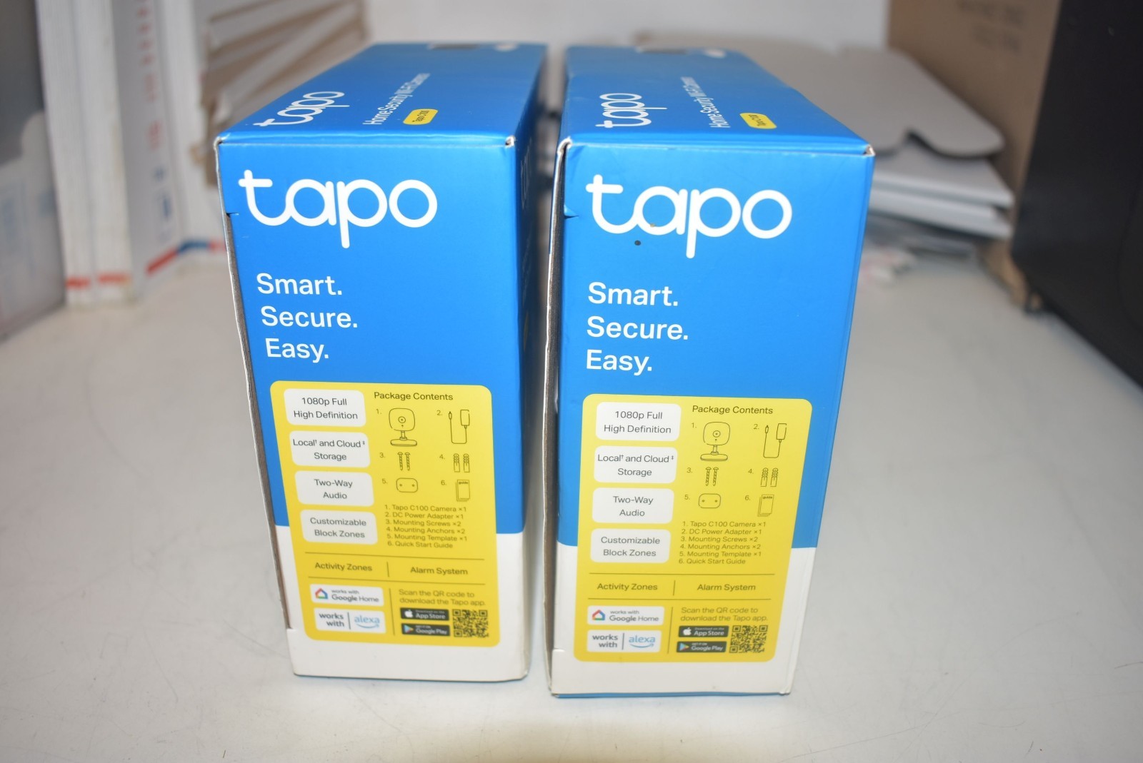 TP-Link Tapo C100 1080P WI-FI Indoor Security Camera 2 Pack Night Vision