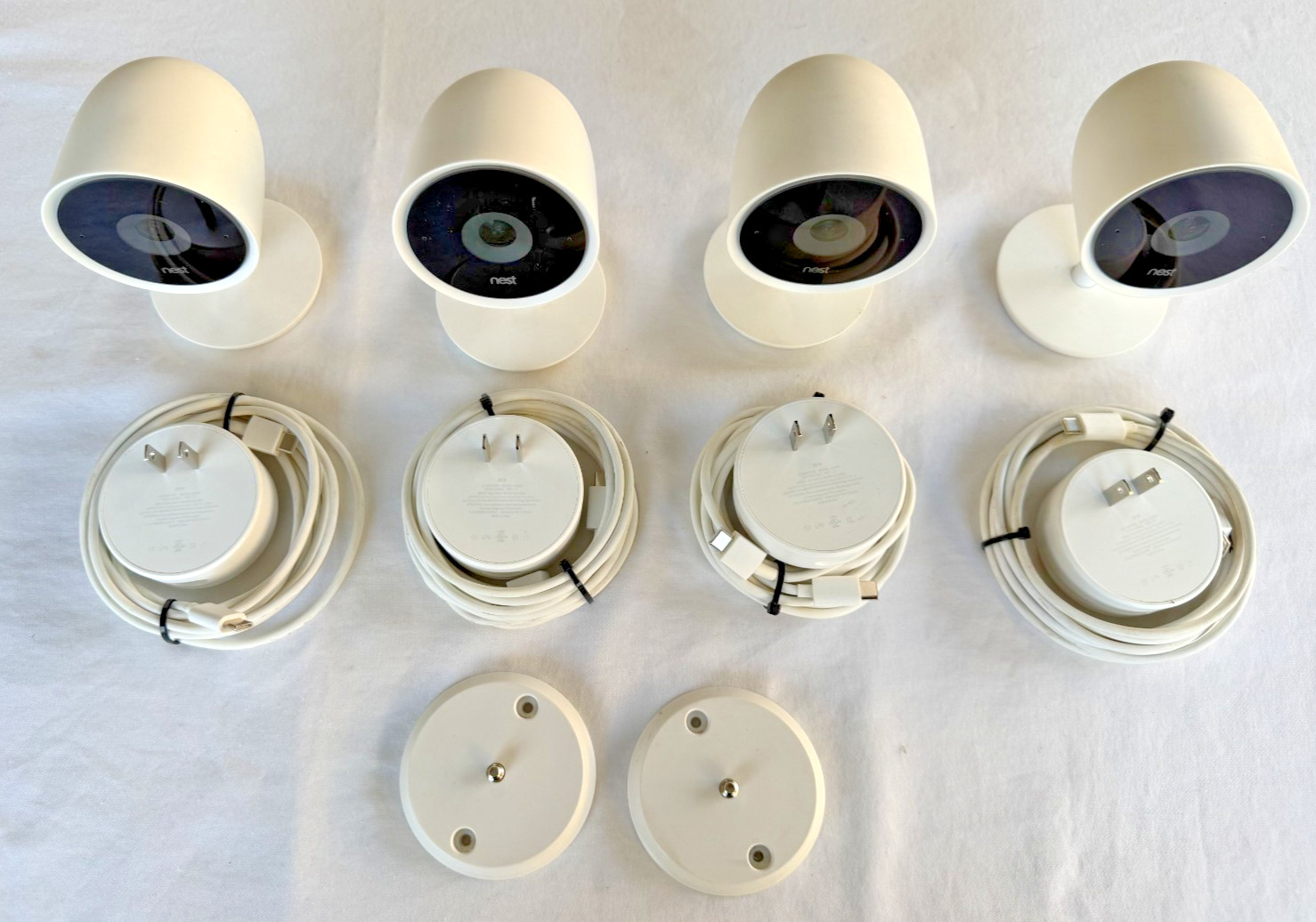 Lot of 4 Google Nest Cam IQ Indoor Security Cameras A0053 NC3100US Tested