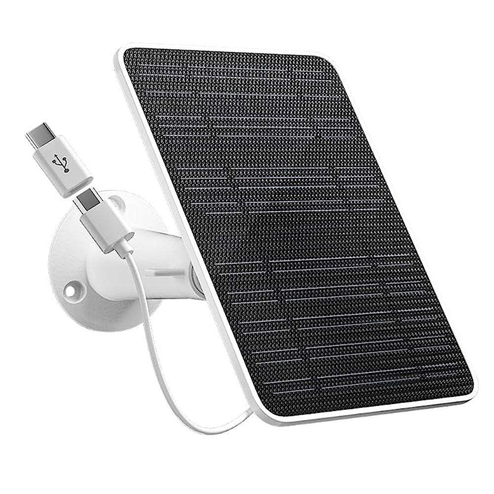 10W Solar Panel fr Eufy Cam Eufycam E/2C/E/2 Pro CCTV IP Camera Micro USB Type-C