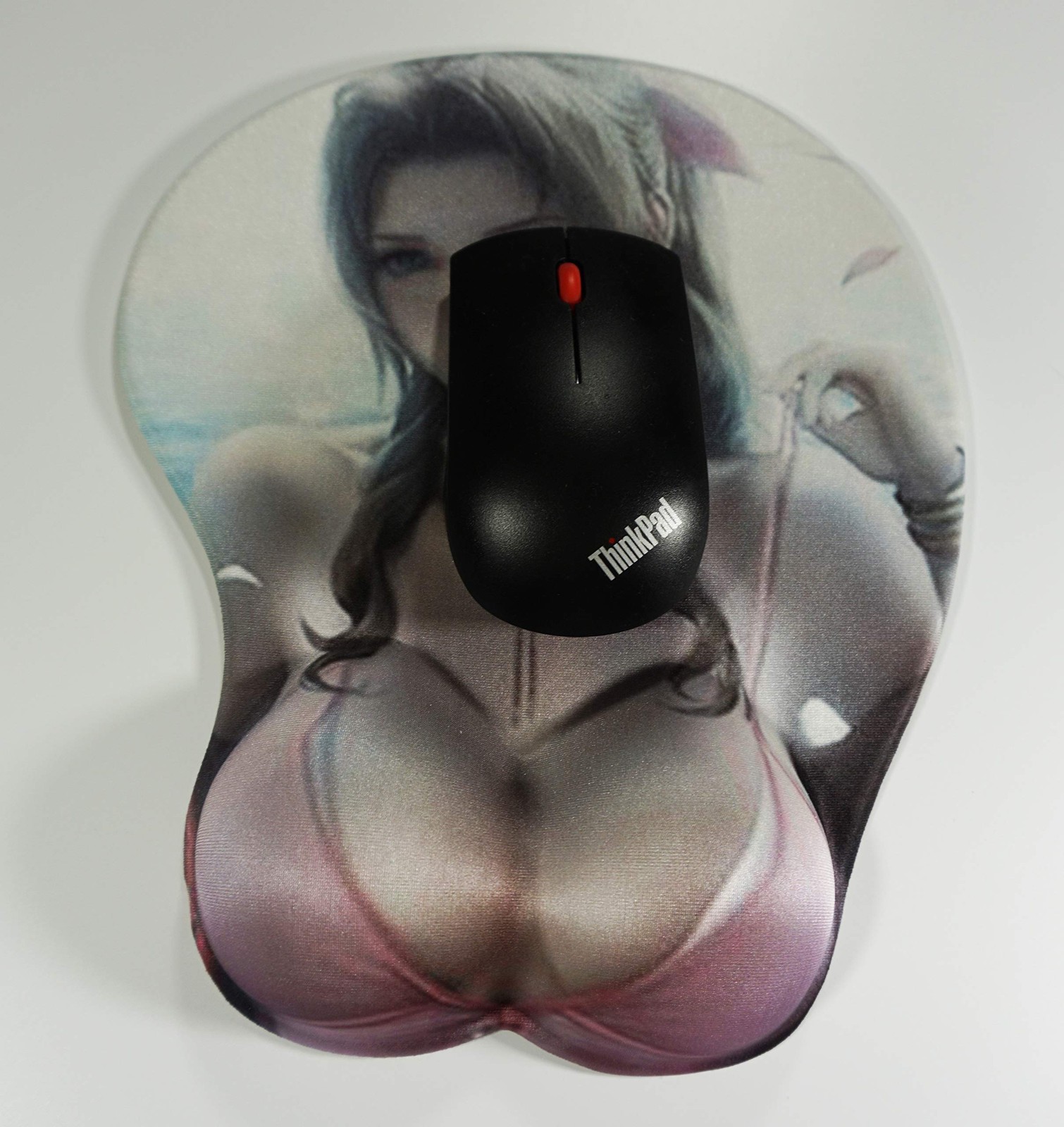 3D Aerith Oppai Mouse Pad with Wrist Rest 12×10 inches Breast Large, Tifa