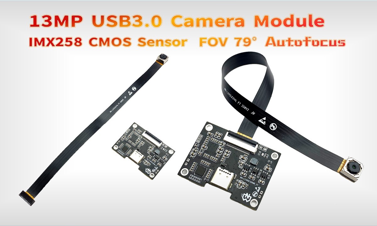 HD 4K Auto Focus USB Camera Module 13MP 15fps IMX258 Industrial Security Webcam