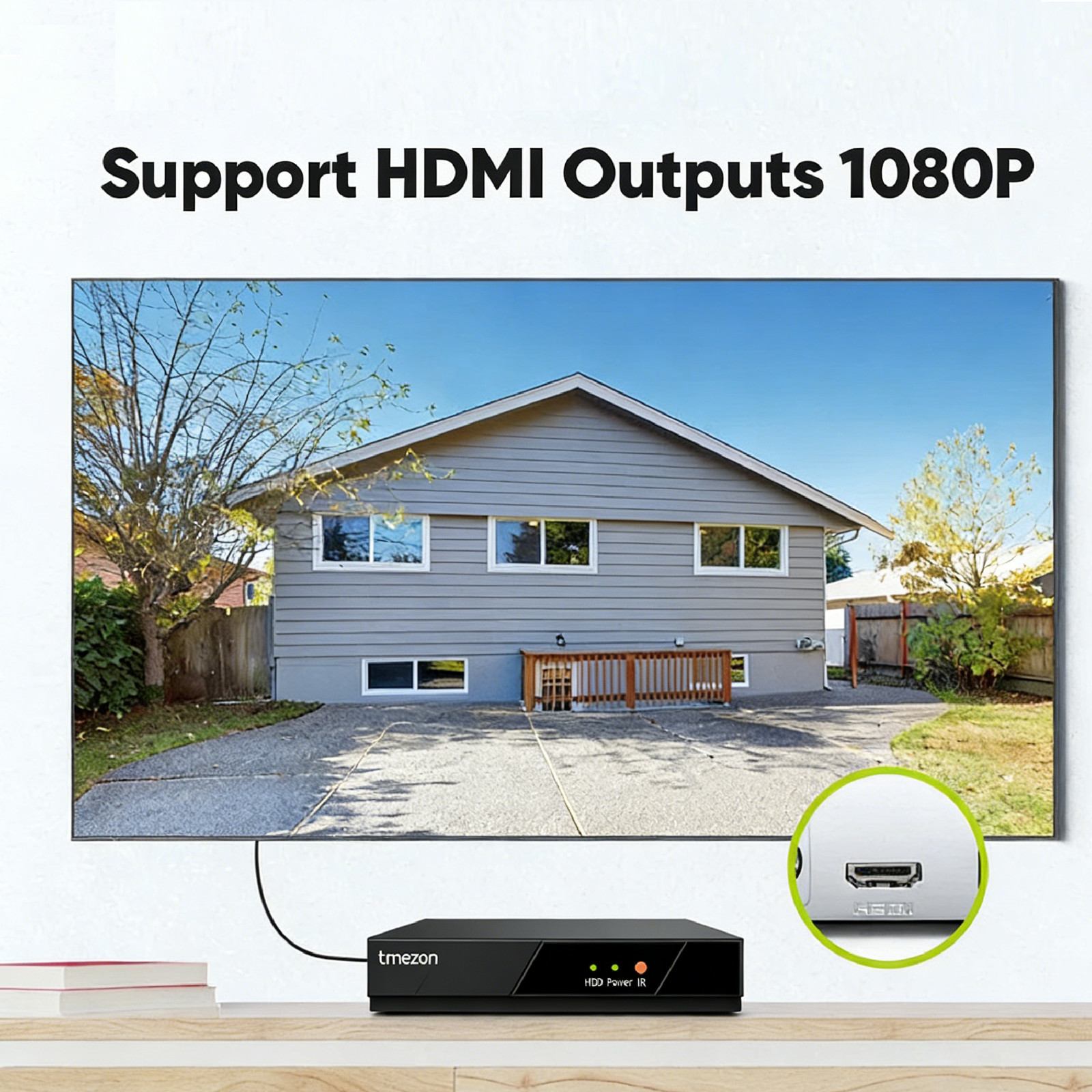 TMEZON 4CH/8CH 1080P Lite 5in1 DVR Recorder Video fr Security Camera System 1TB