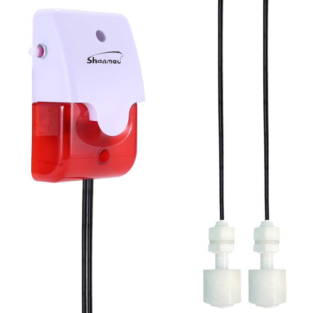 High / Low Water Level Sensor Detector Alarm 120 dB Red Strobe Siren, Adjusta…