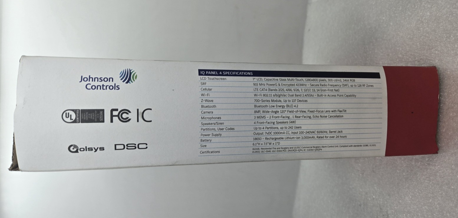 QOLSYS iQPanel 4 iQP4005 Wireless Alarm Panel 433 MHz FAST FREE SHIPPING a