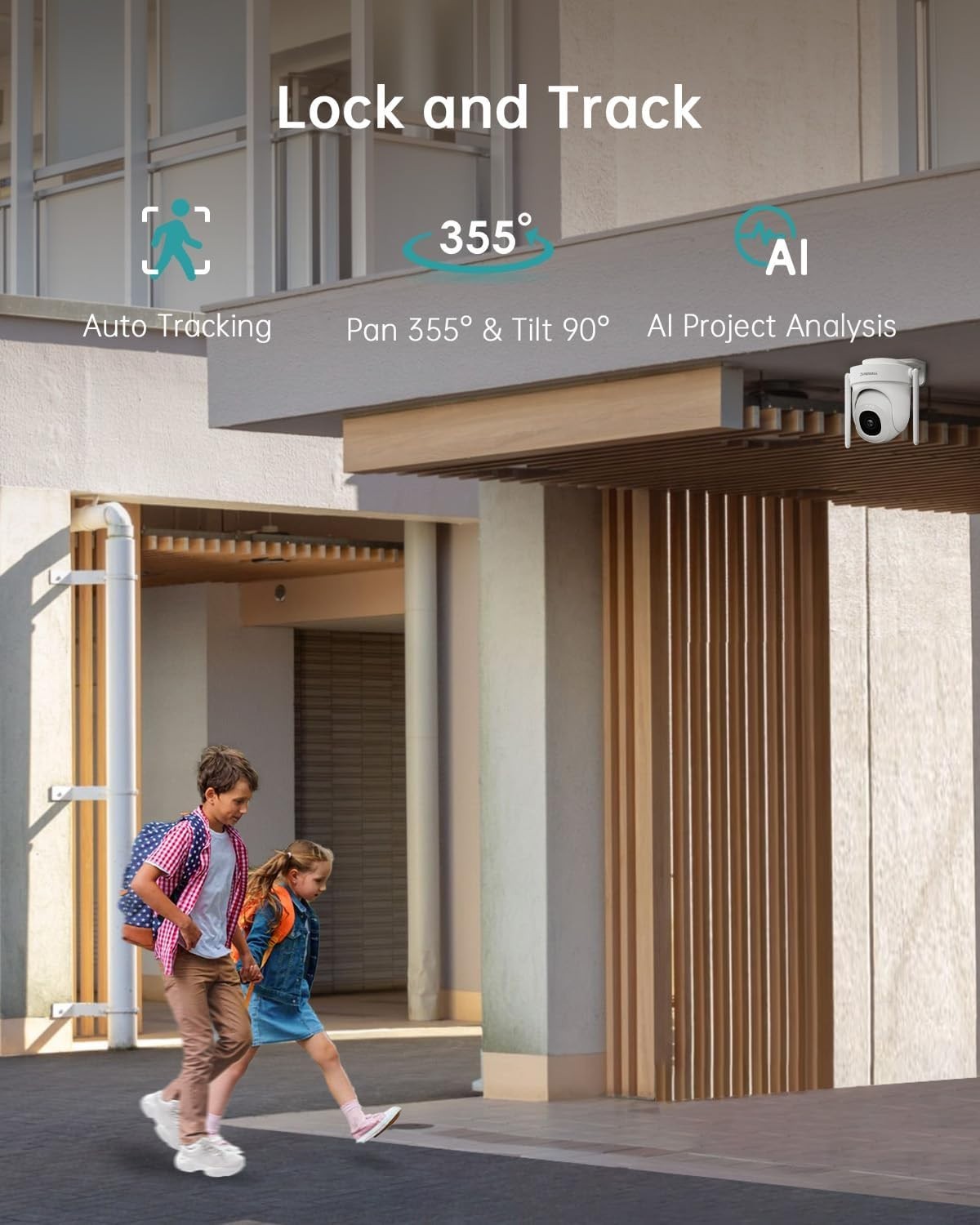 ZUMIMALL 2.5K Wired Cameras for Home Security, 2.4G/5G WiFi Outdoor Camera