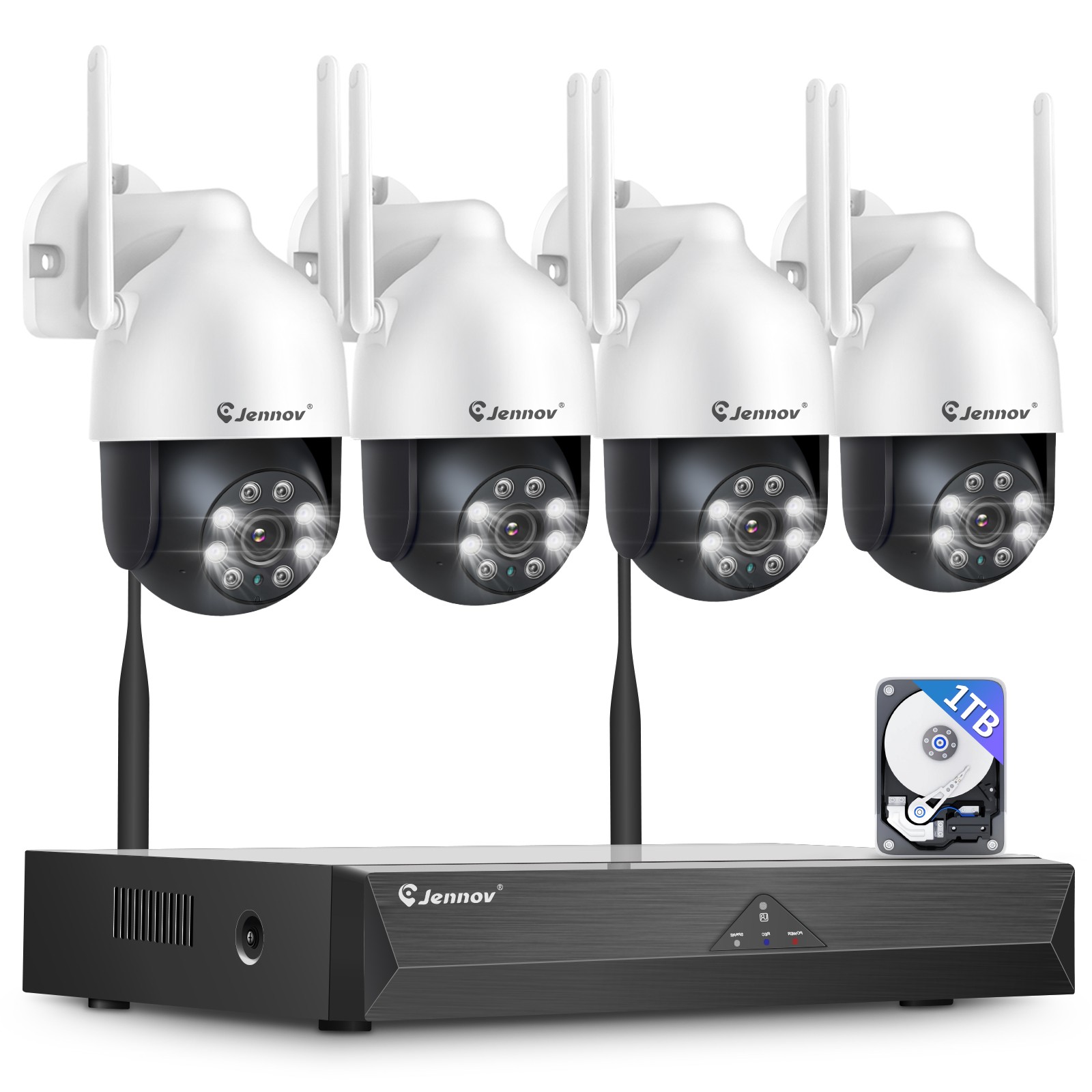 Wi-Fi 5MP 10CH NVR PTZ Security Camera System Outdoor Auto Tracking Night Vision