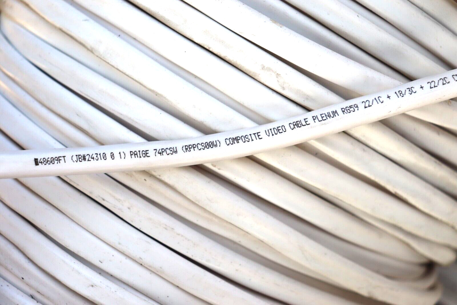 Paige RG59 18/3-22/2 Plenum Composite Video Cable, Various Lengths on Spools