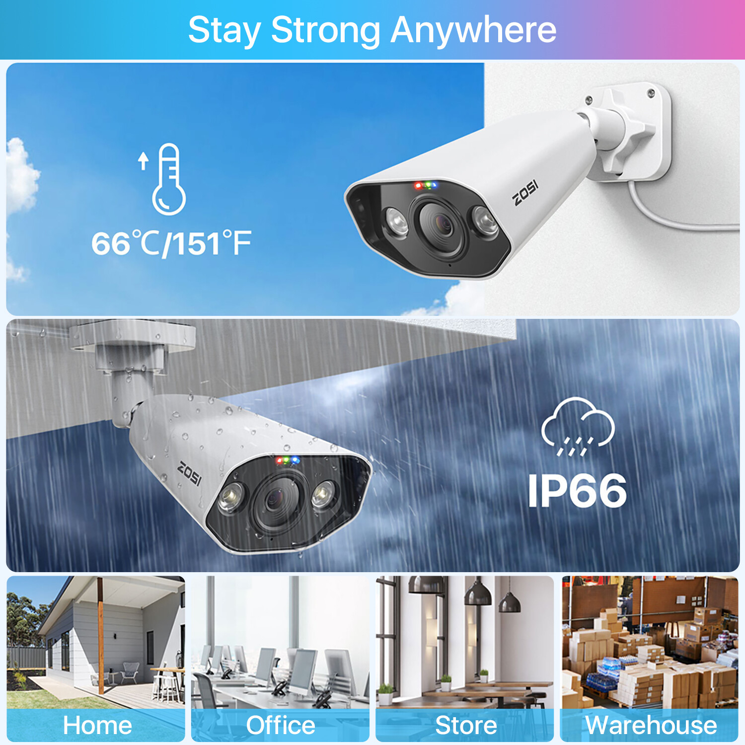 ZOSI 8CH 4K 5MP/8MP POE Security Camera System NVR CCTV Audio AI Detect IR Night