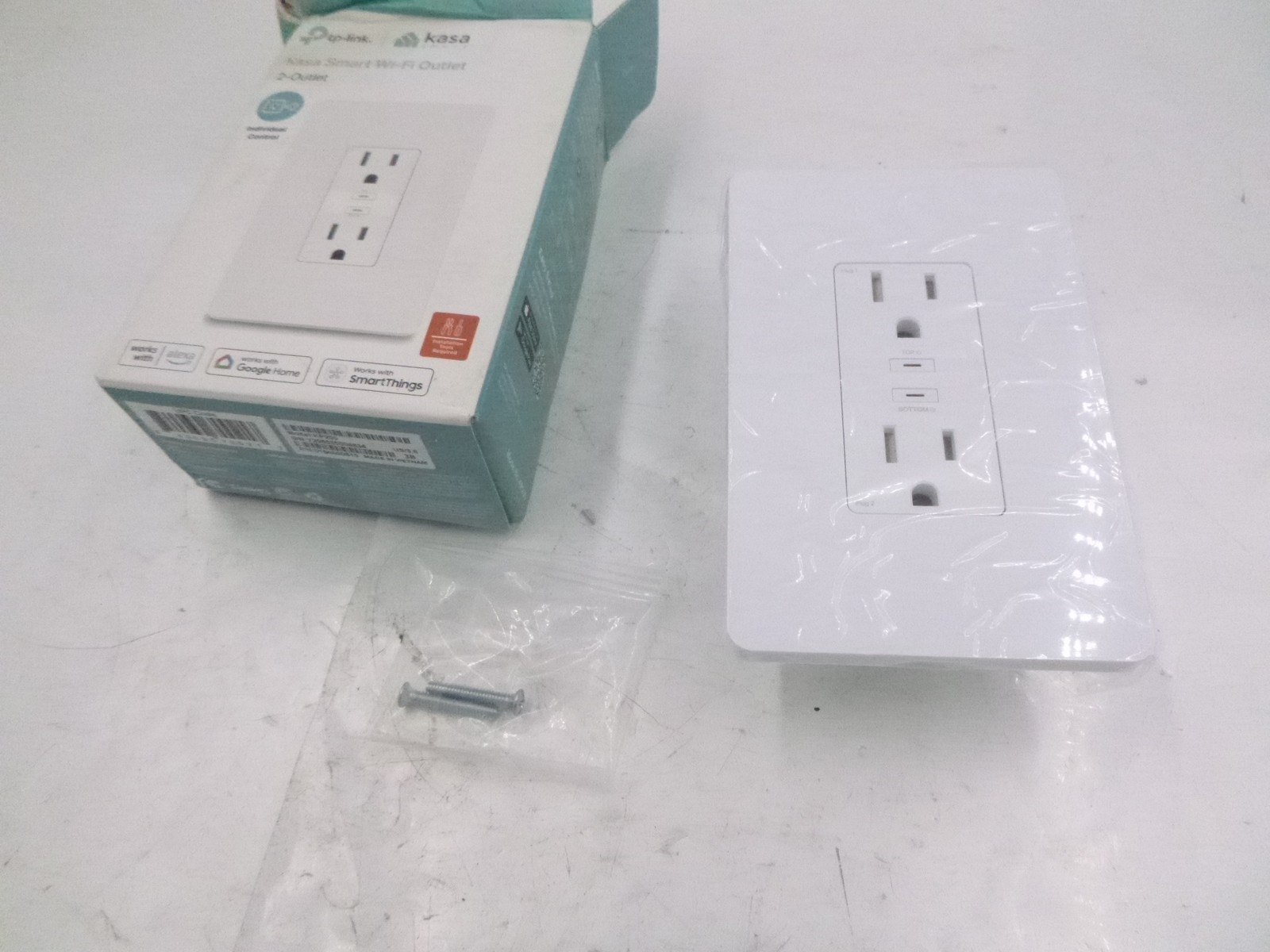 TP-Link KP200 Kasa Smart Wi-Fi In-Wall Power Outlet