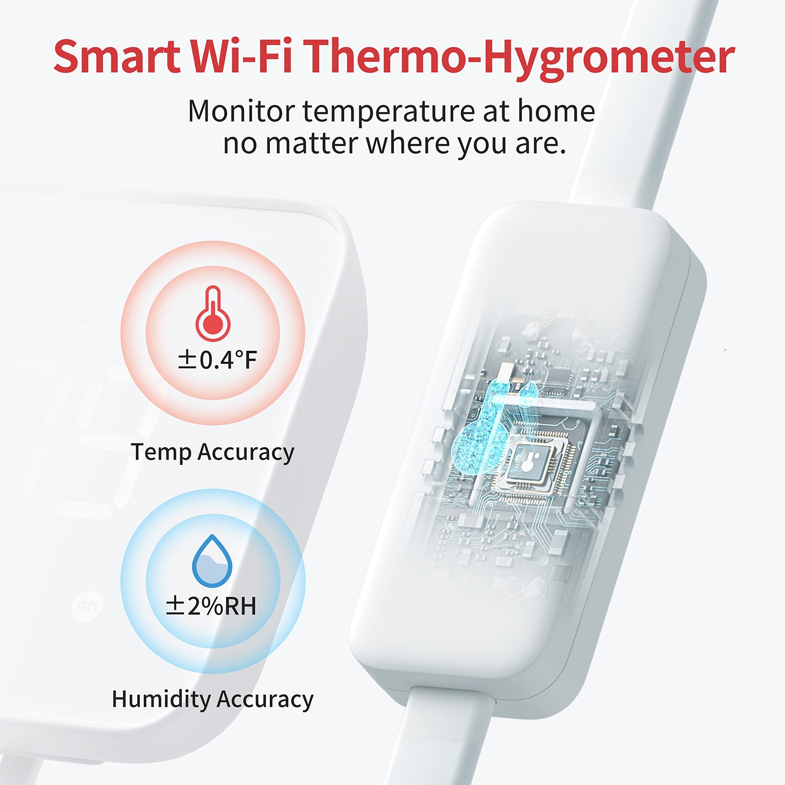 SwitchBot Hub 2 (2nd Gen), Work 80 × 70 × 23 mm (3.1 × 2.8 × 0.9 in.), White