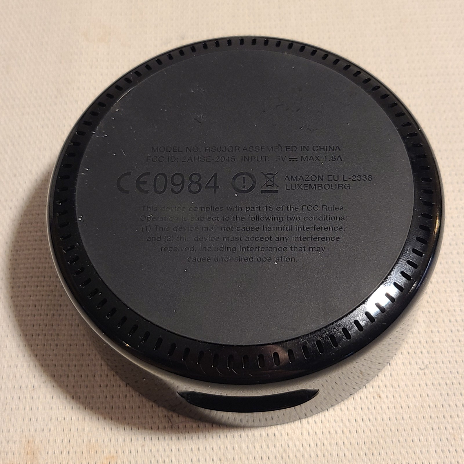 Amazon RS03QR, Amazon Echo Dot 2nd Gen Smart Speaker 1/8″ Audio Output Micro USB