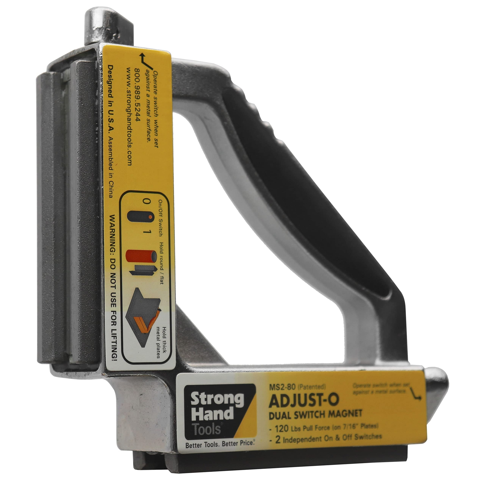 Tools Adjusto 90ฐ Dual Switch Magnetic Fabrication Square On/off Switches Max. P