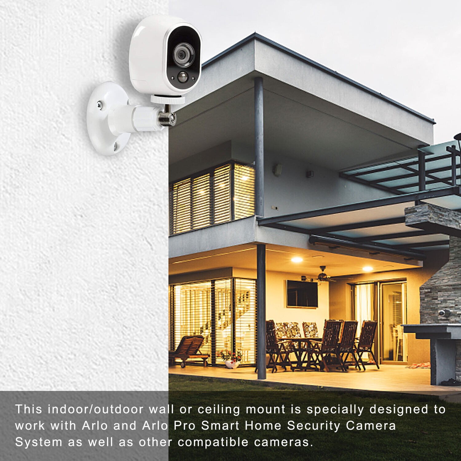 4PC 360° Adjustable Wall Mount for Arlo Pro 4/3/2, Arlo Ultra Eufy Cam 2C Camera