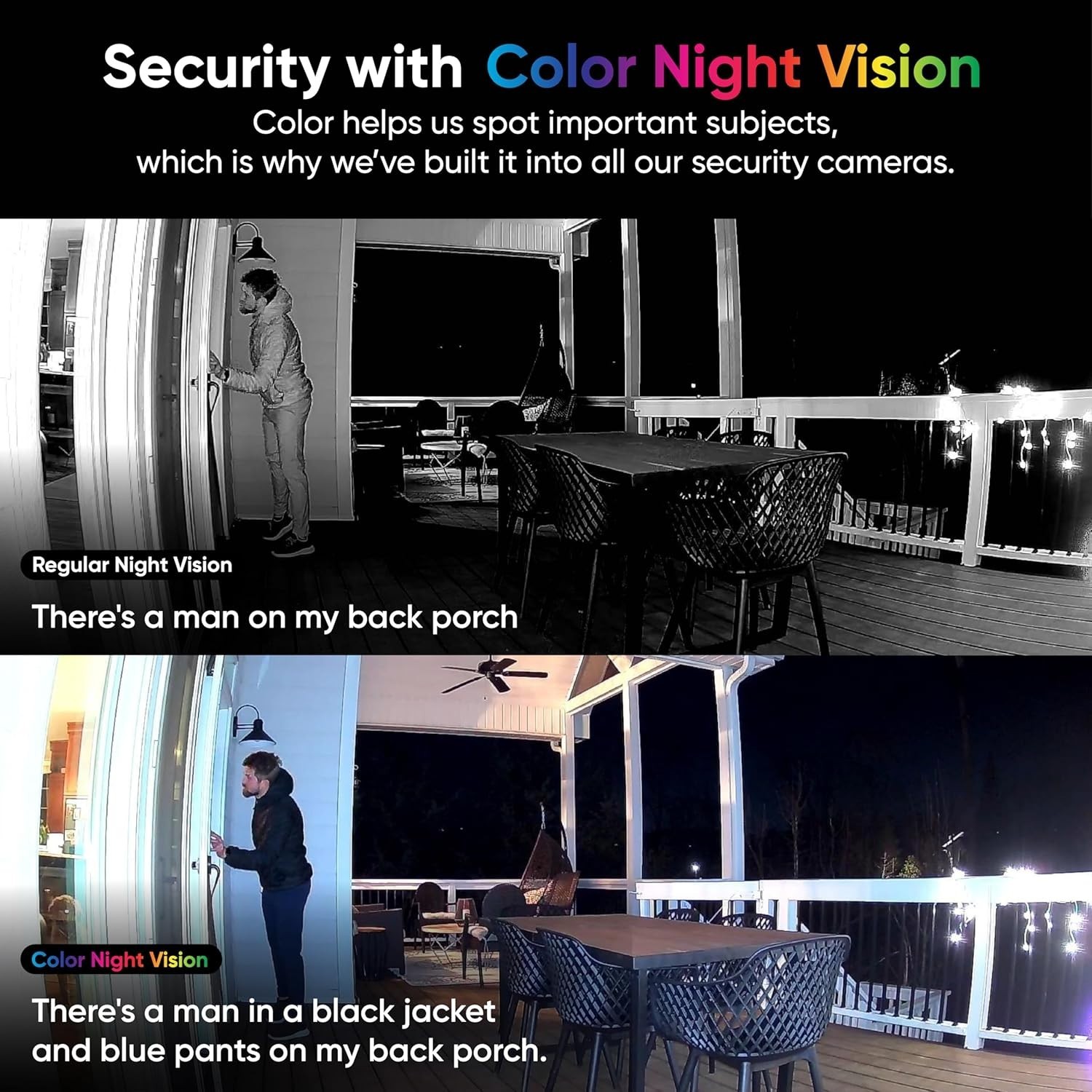 Smart Indoor/Outdoor Security Camera with Live Streaming & Cloud Storage – Black