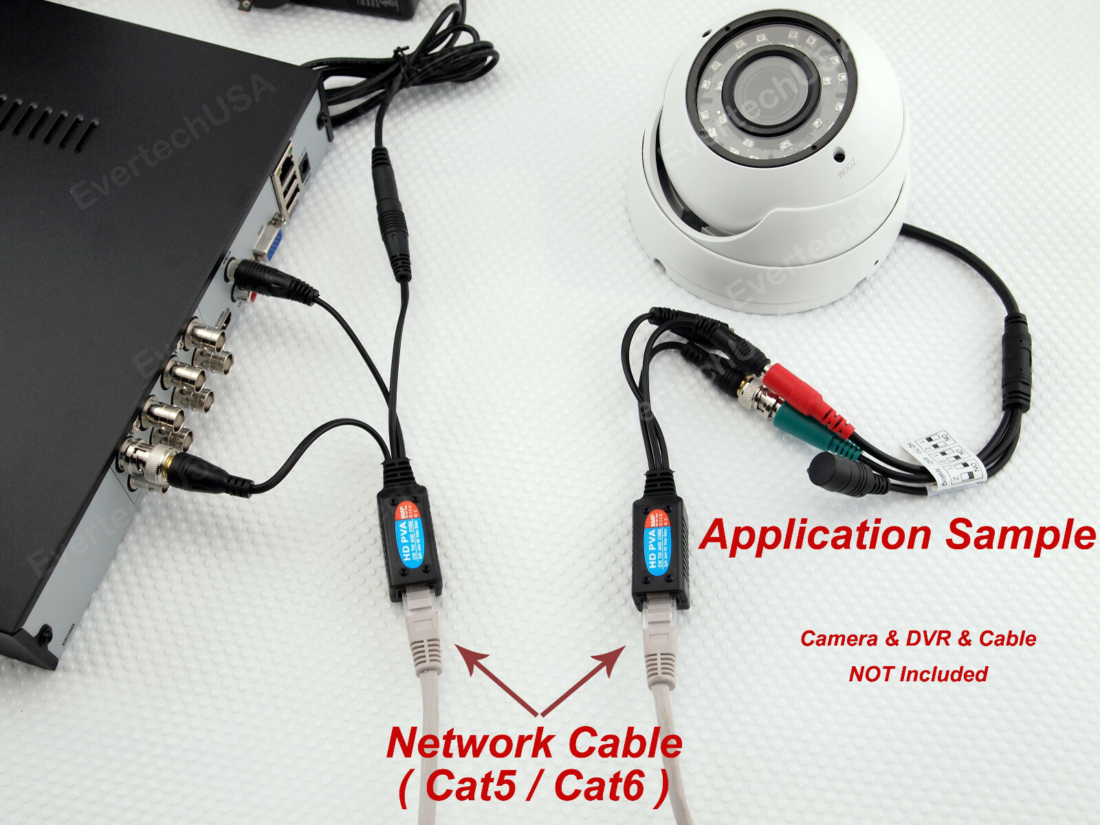8MP Passive Video Audio Power Balun Data Transmitter via UTP HD-CVI/TVI/AHD/CVBS