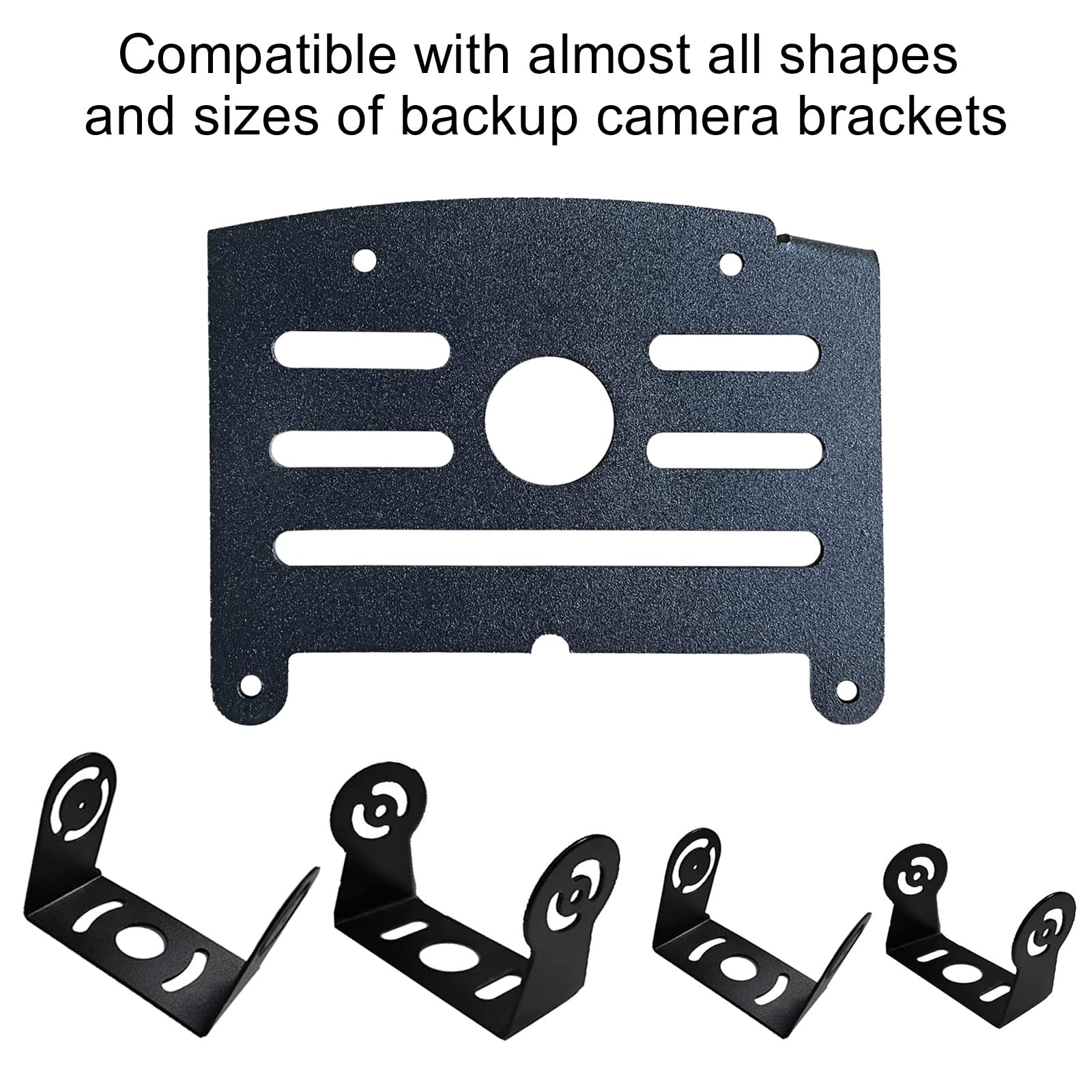 VOONOA Universal Backup Camera Bracket Adapter for 3 x 2 x 1 inches, Black