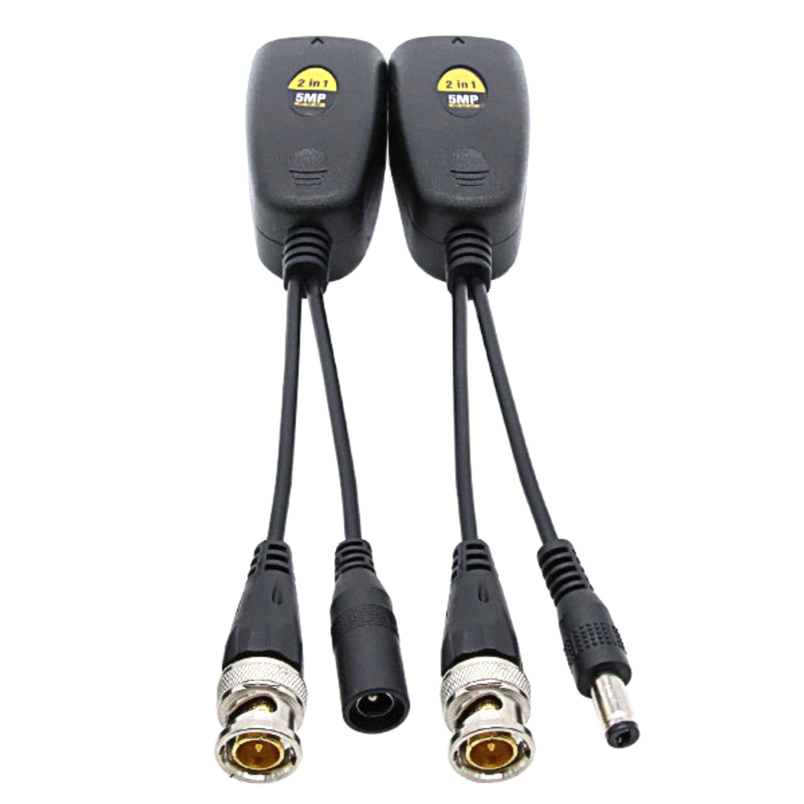 1 Pair Thunder-Proof Level 3 BNC To POE Adapter Balun Connector For Surveillance