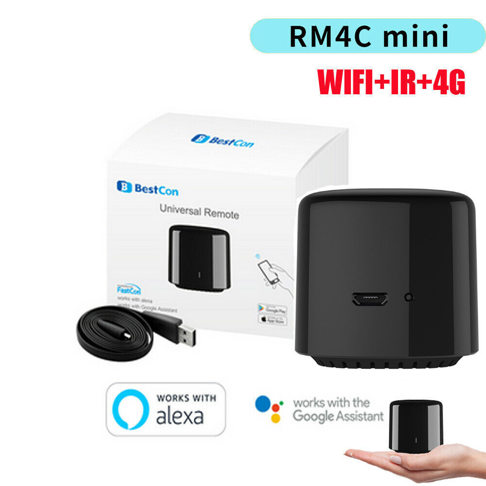 Mini Universal RM4C 4G Smart WIFI IR Remote Controller Timer APP Voice Control M