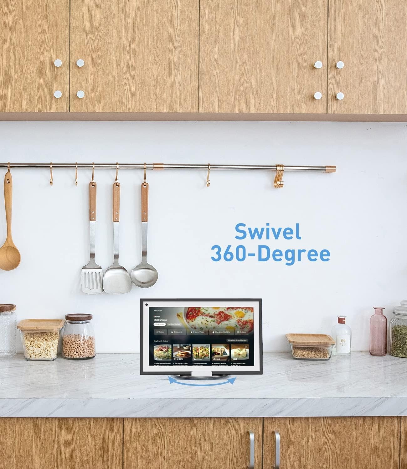 Sleek 360-Degree Rotating Stand for Echo Show 15 with Adjustable Viewing Angles