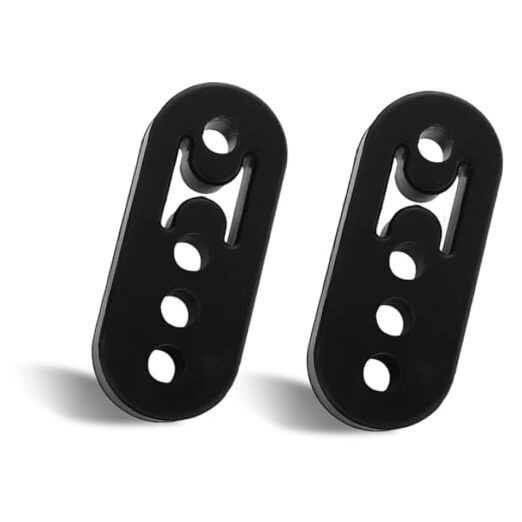 Exhaust Hanger Rubber, Car Muffler Shock Absorber Mount Hanger 2 PCS BLACK