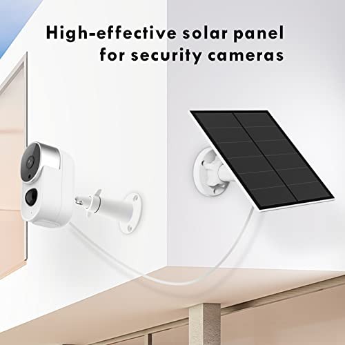 Solar Panel for Security Camera, 5W USB Solar Panel for Micro USB and Pack of 2