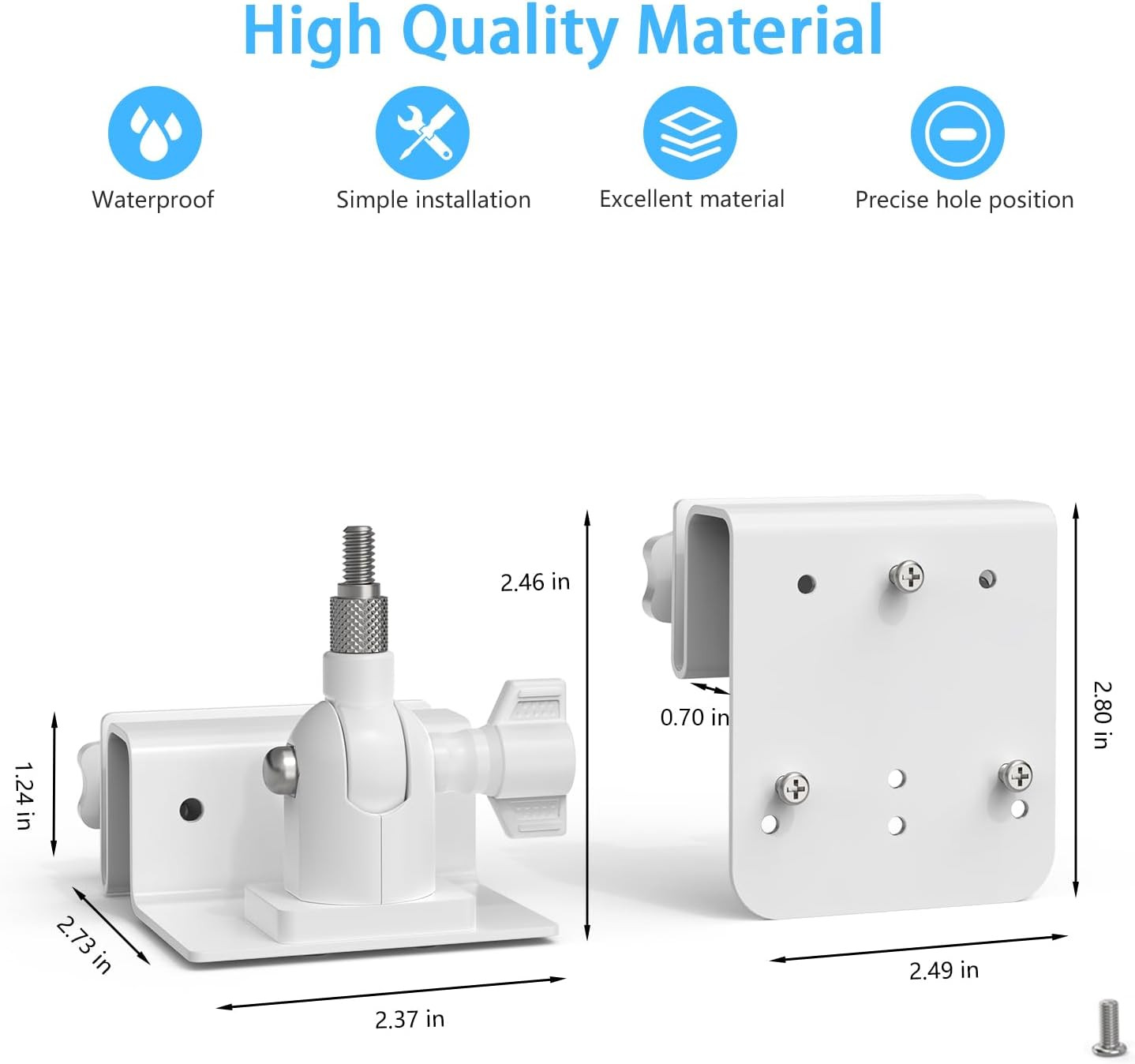 Gutter Mount Kits Compatible with AOSU Solar Security Cameras Wireless Outdoor(S