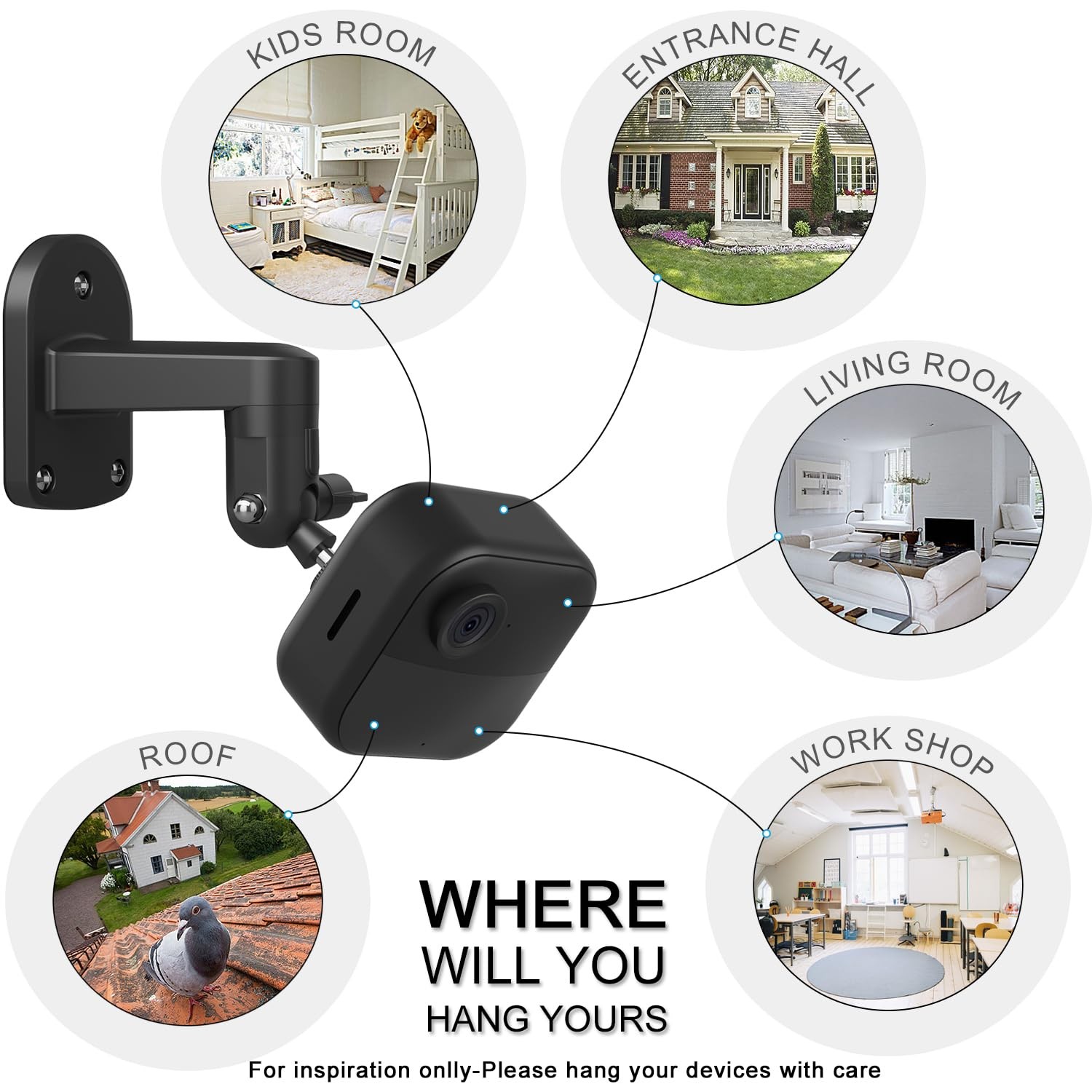 2 Pack 360 Degree Adjustable Adhesive Mount for All-New Blink Outdoor