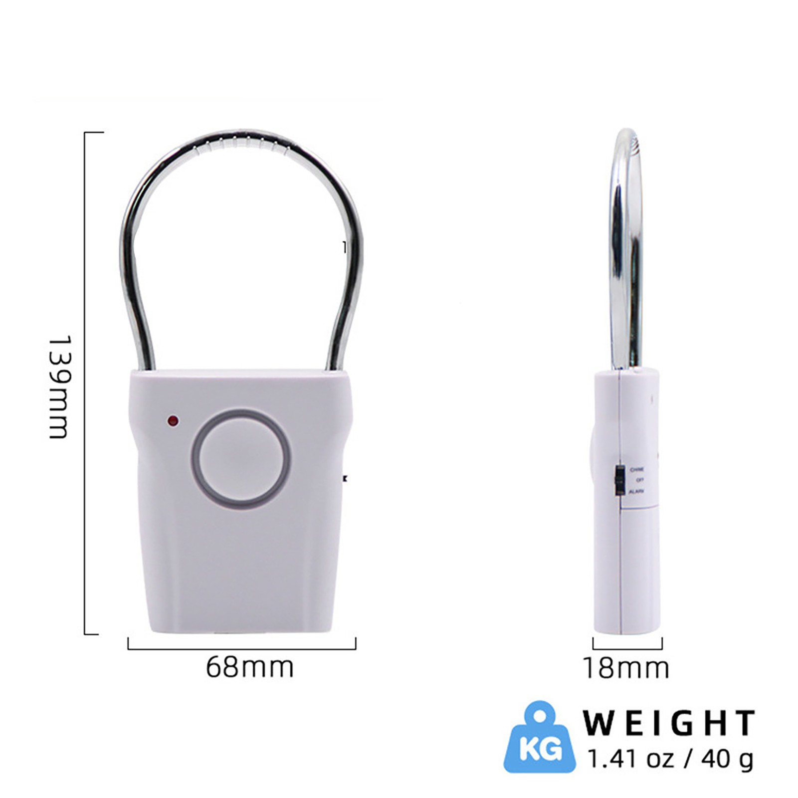115dB Super Loud Home Window Door Handle Alarm Portable Door Security Alarm