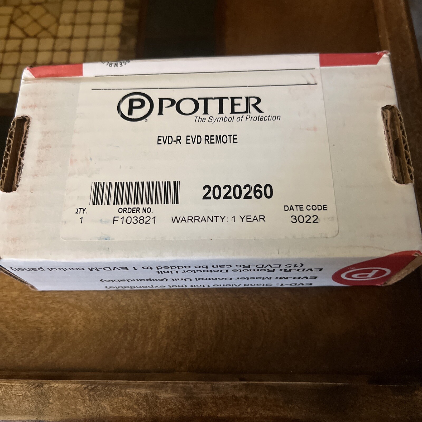 NEW Potter Electric EVD-R Electronic Vibration Detector Remote Pickup