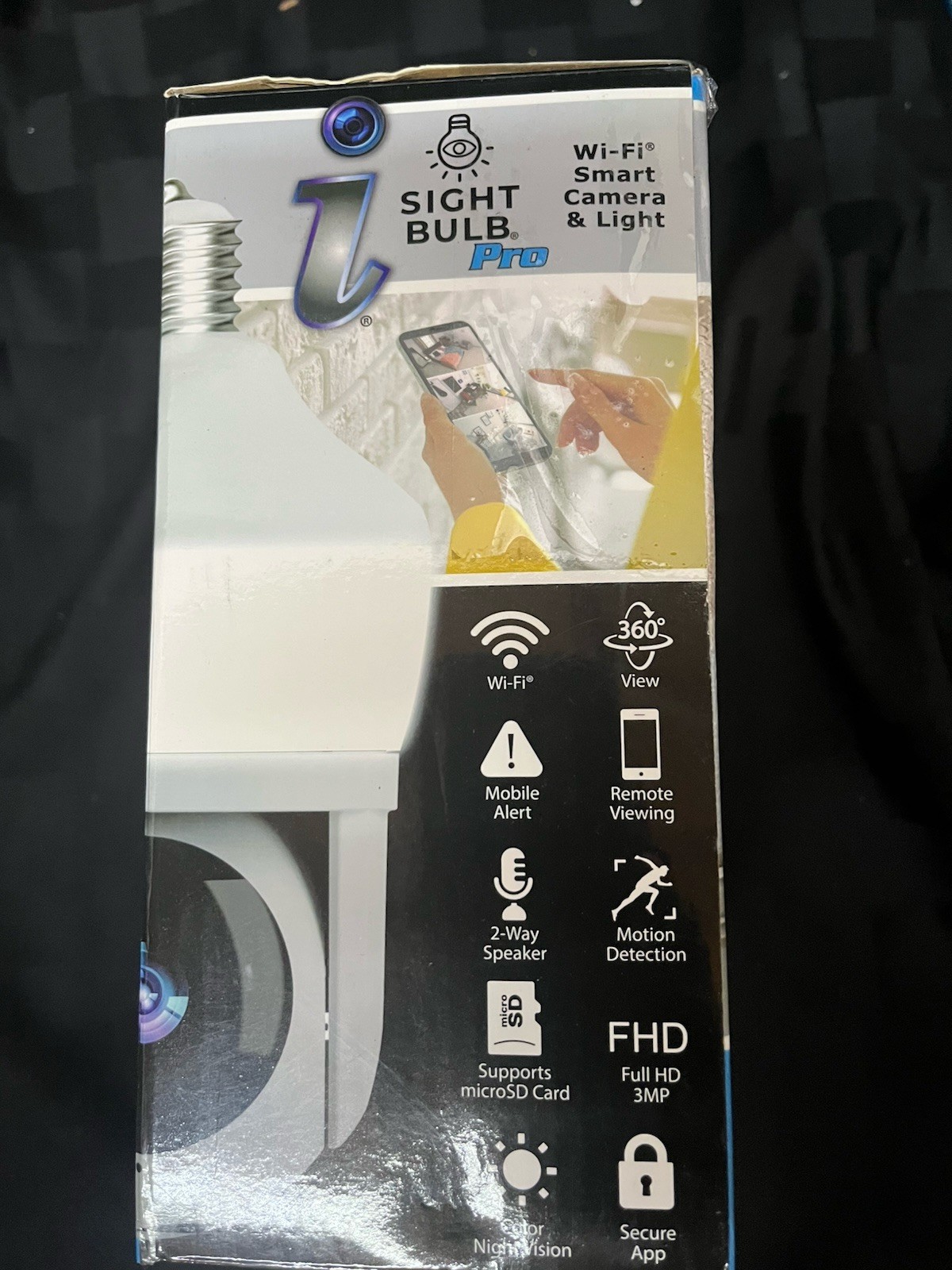 New Sight Bulb WiFi Smart Camera & Light Pro, 75W Equivalent LED Light Open Box