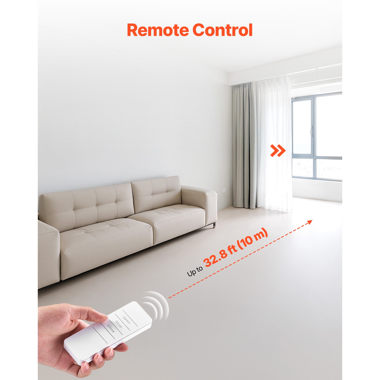 Uimoso Electric Smart Curtain Opener for Roman Rods with Automatic Operation
