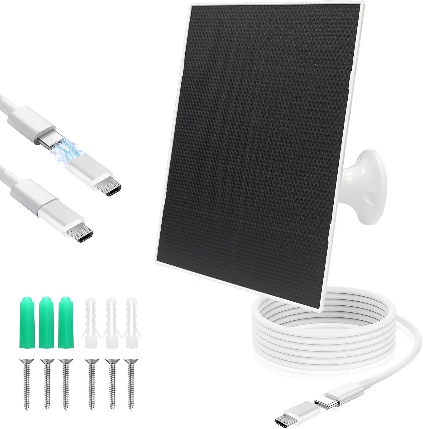 4W Waterproof Solar Panel Charger for Outdoor Security Cameras – 22% Efficiency