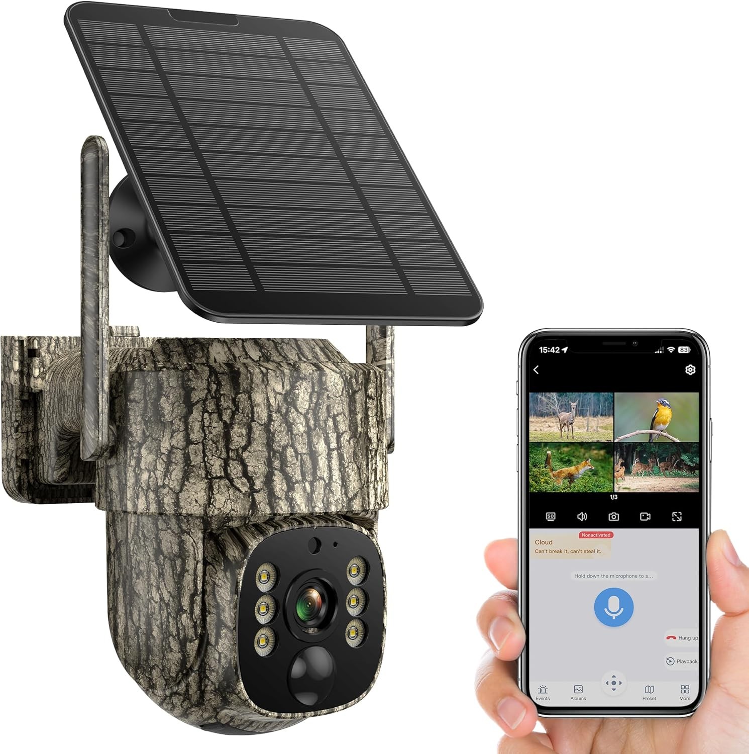 4G LTE Cellular Security Camera No WIFI Solar Battery Powered No Internet Needed