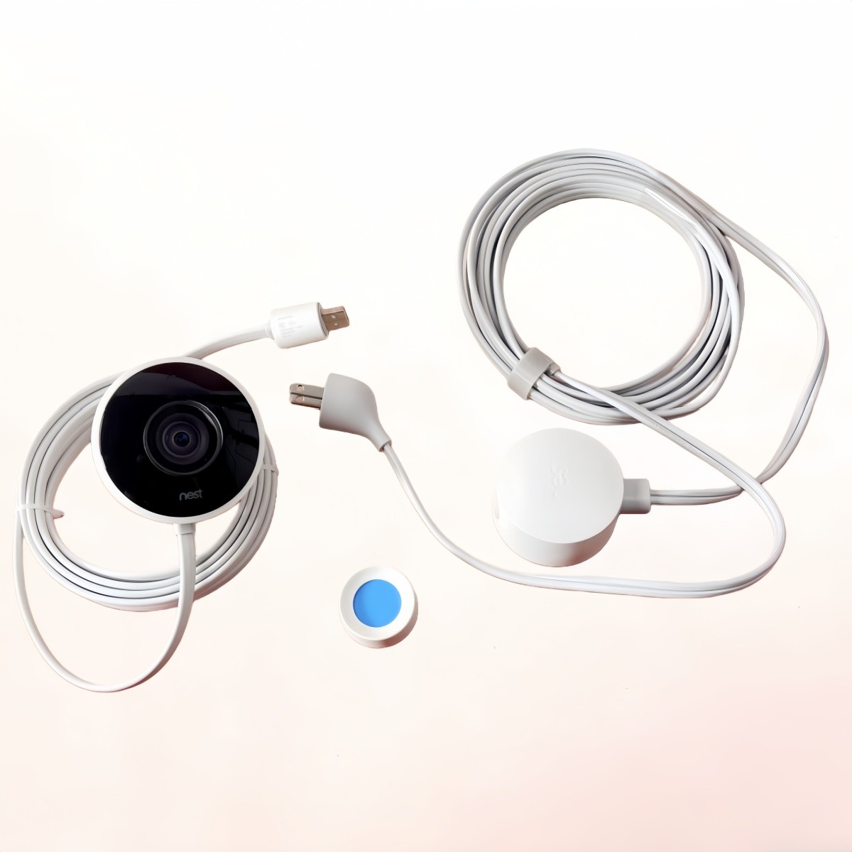 Google Nest Outdoor Security Wi-Fi Wired Cam 1080P NC2100ES With Adapter Magnet