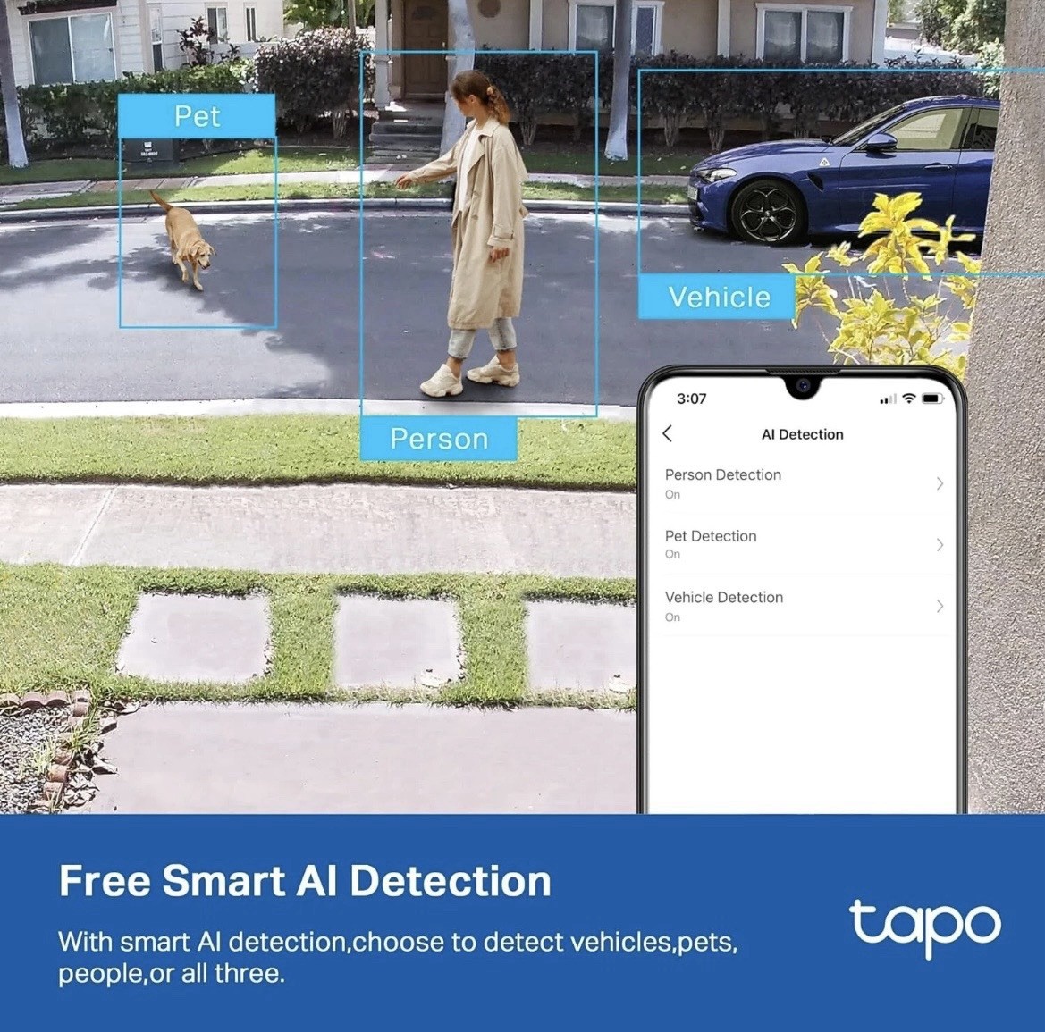 TP-Link Tapo C120 2K QHD AI Detection Weatherproof Security Camera, Two-Way Aud…