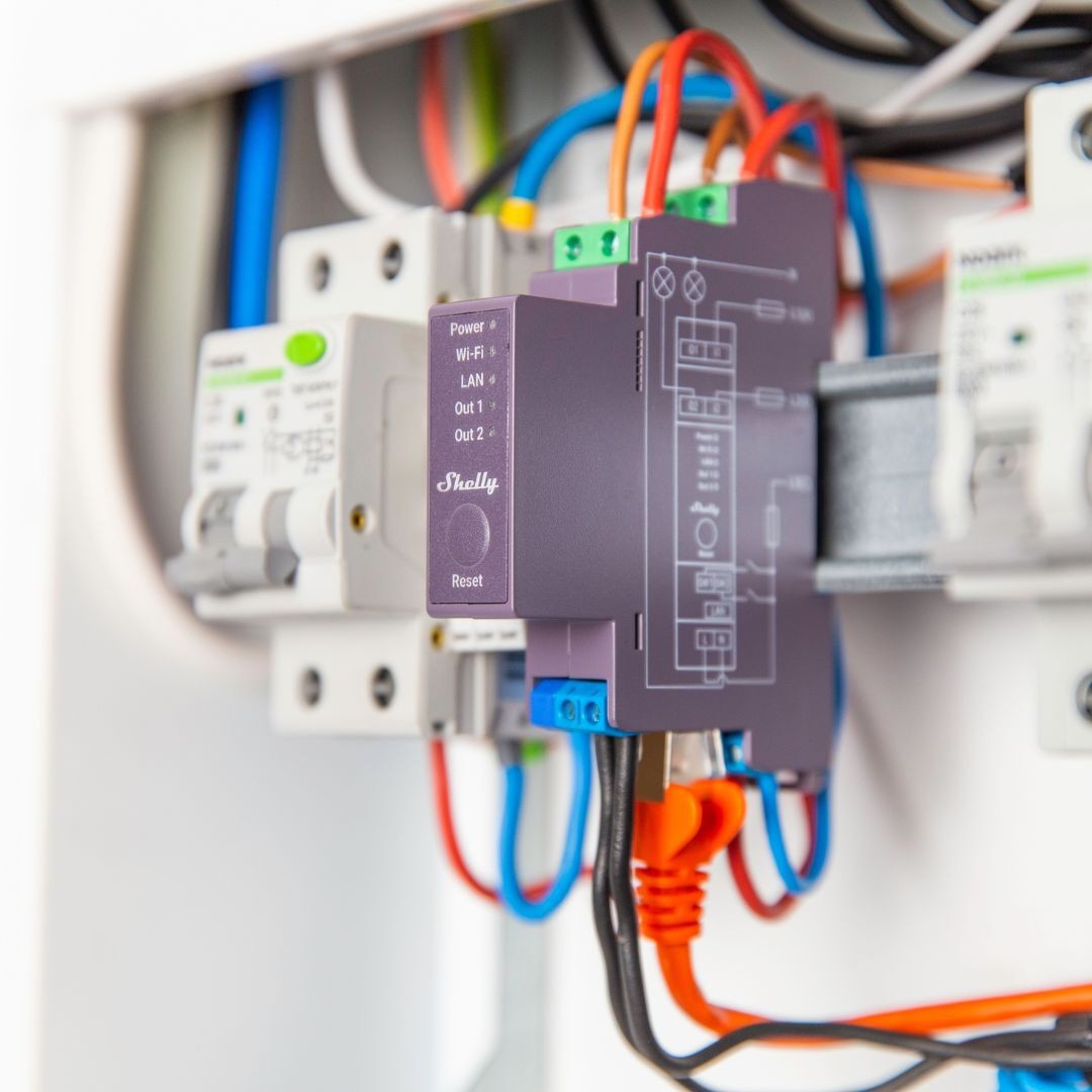 Shelly Pro 2. 2-channels DIN rail smart relay up to 25A Wi-Fi, LAN (Open Box)