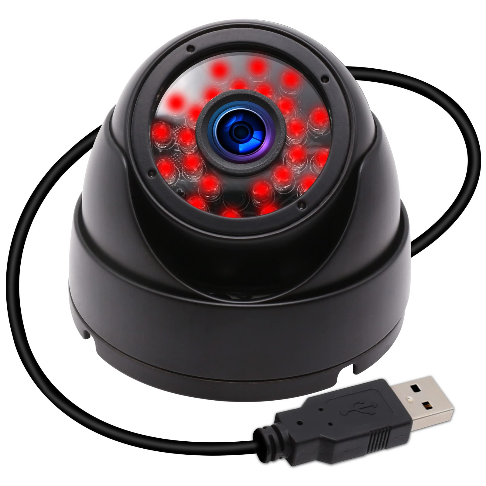 USB Dome Camera 720P 30FPS Waterproof Night Vision Camera with IR Cut & IR LE…