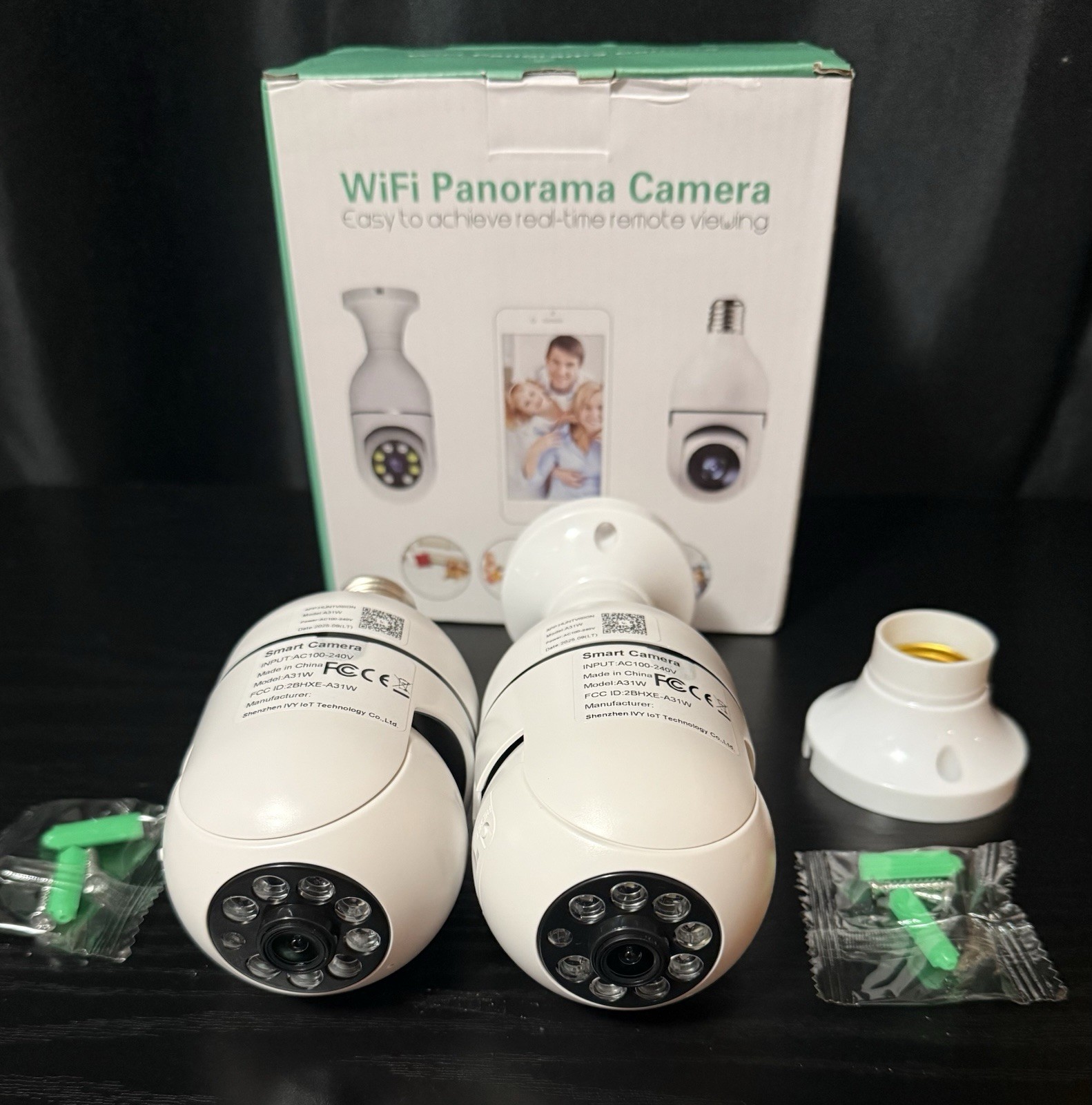 2- 3MP Huntvision AI Intelligent Wifi Cameras W/Instant Alert, Real Time Monitor